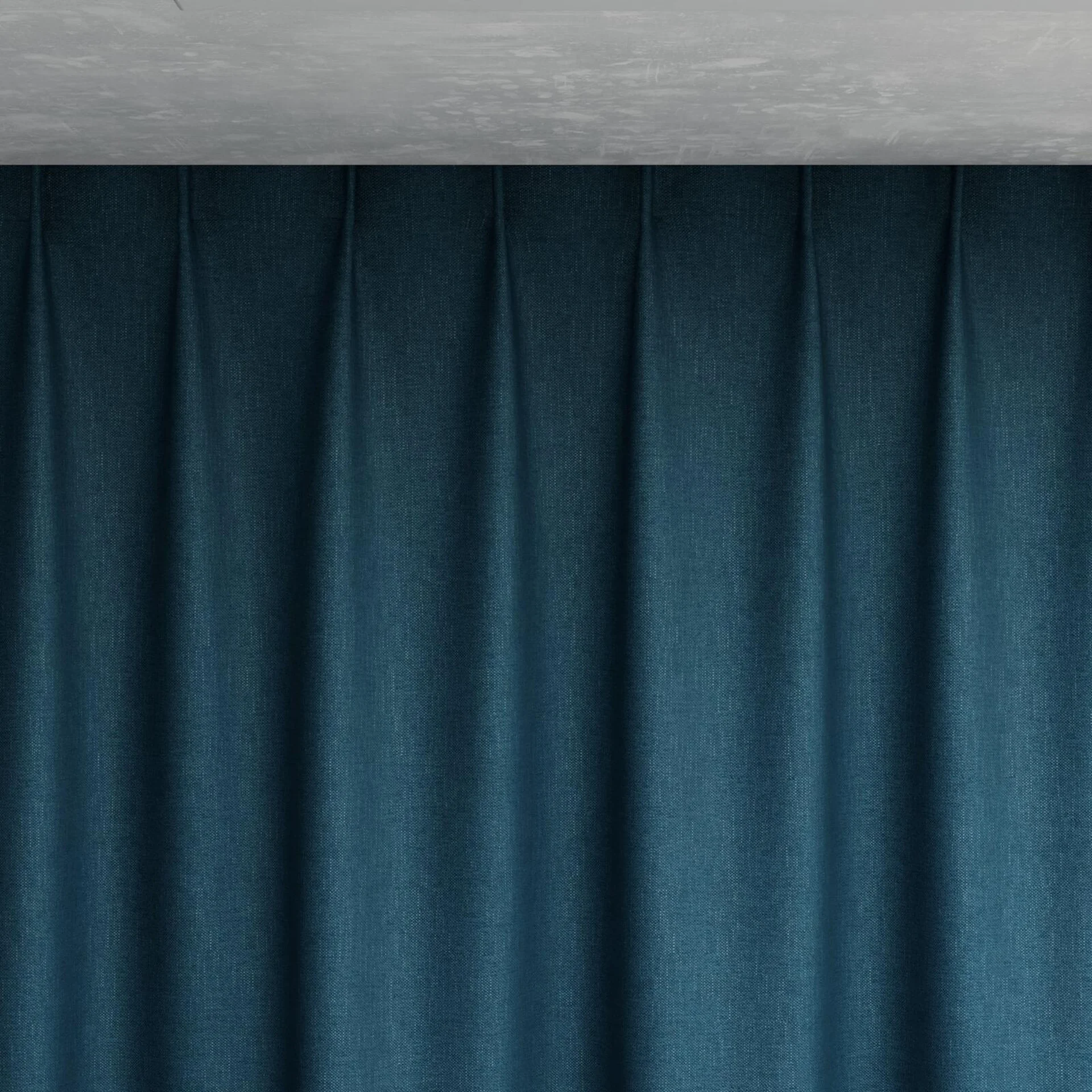 Top view of Perfecto Teal, pinch pleat