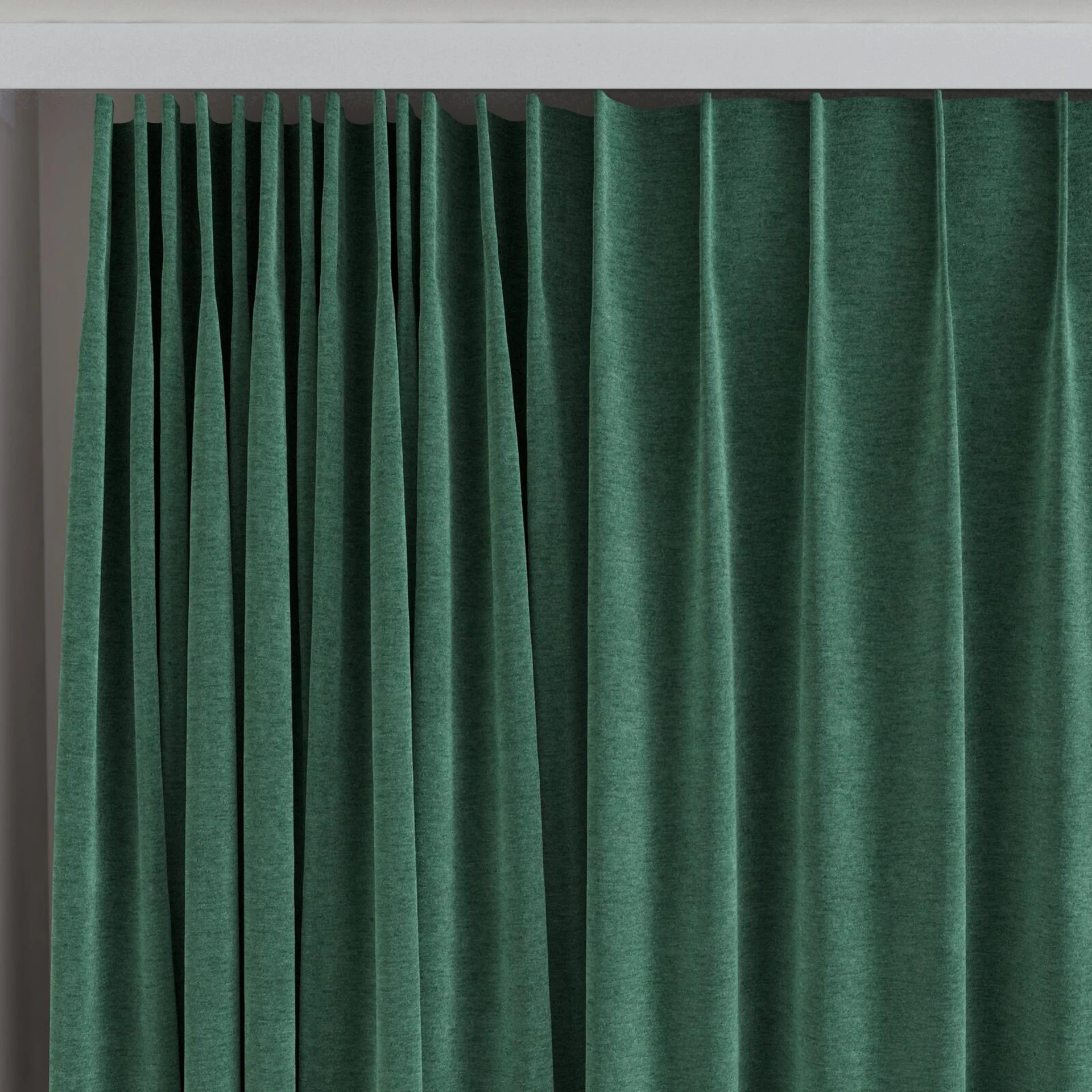 Top view of Geneva Ivy, on curtain rail