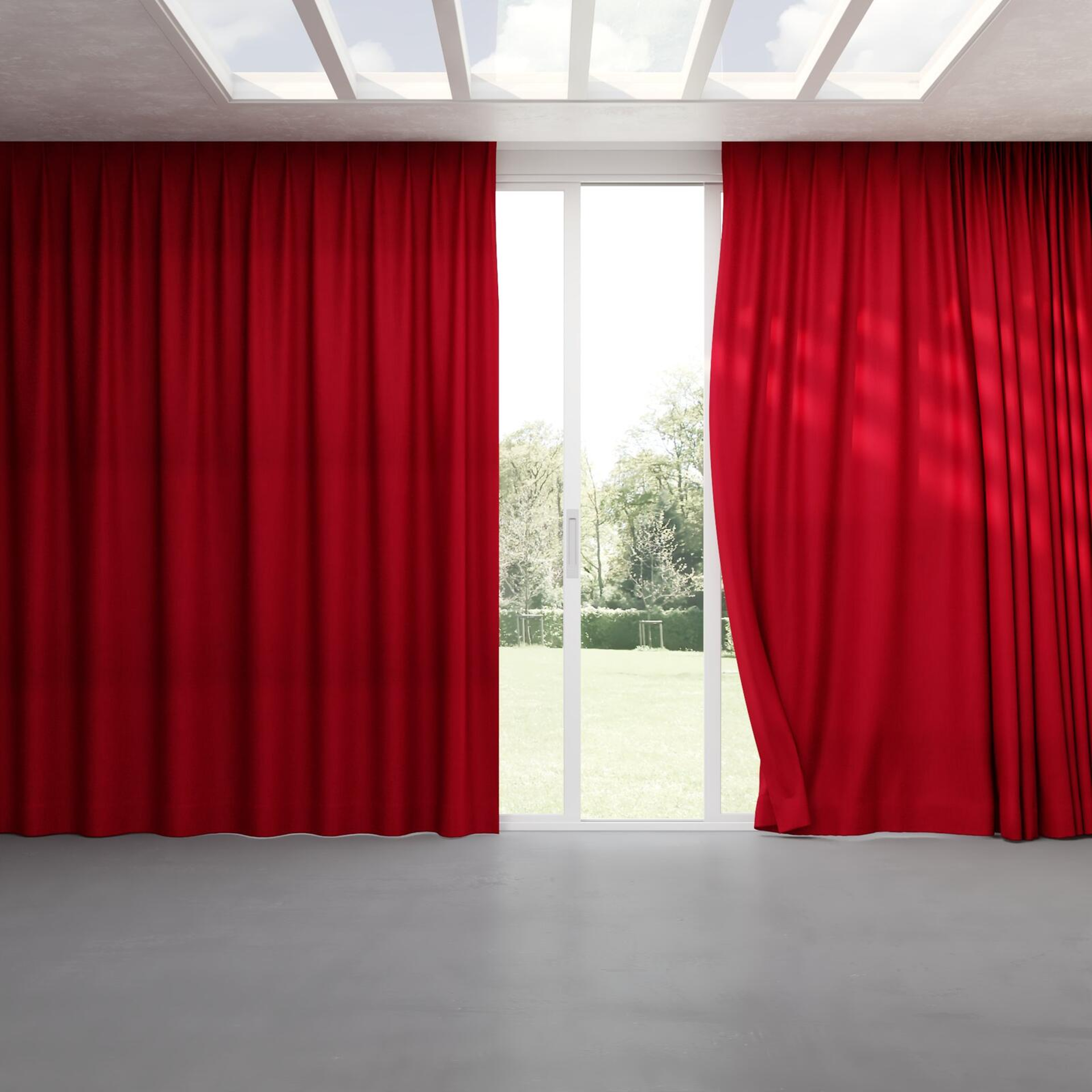 Full view of Lexicon Claret, pinch pleat