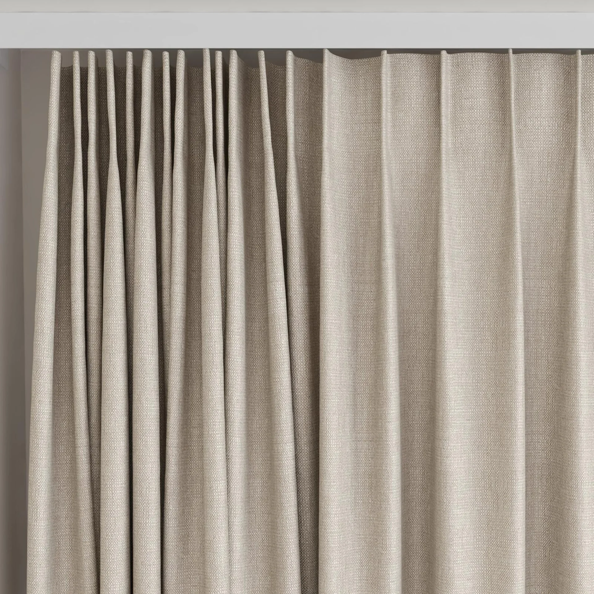 Top view of Gent Fossil, on curtain rail