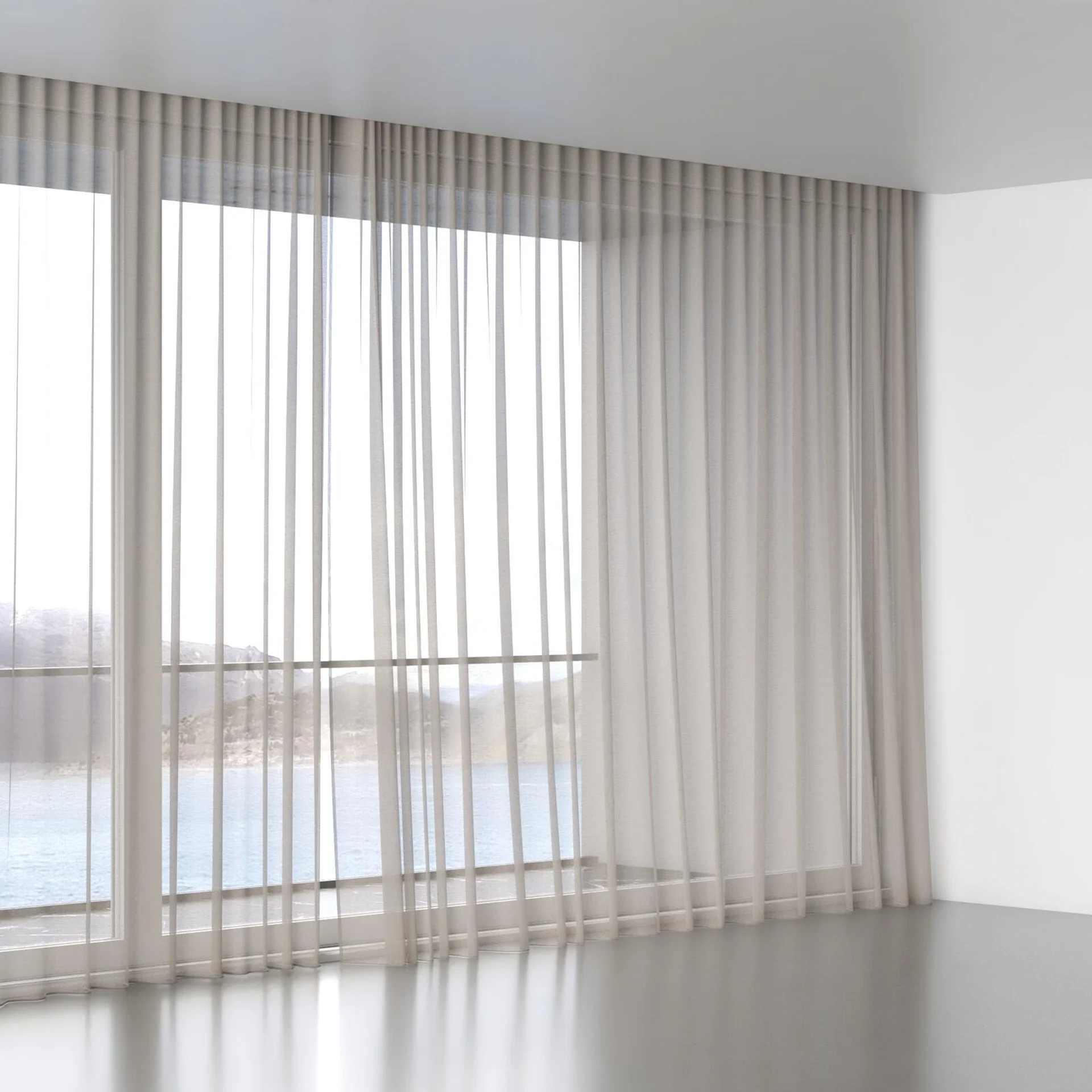 Full view of Locomotion Linen, wave pleat