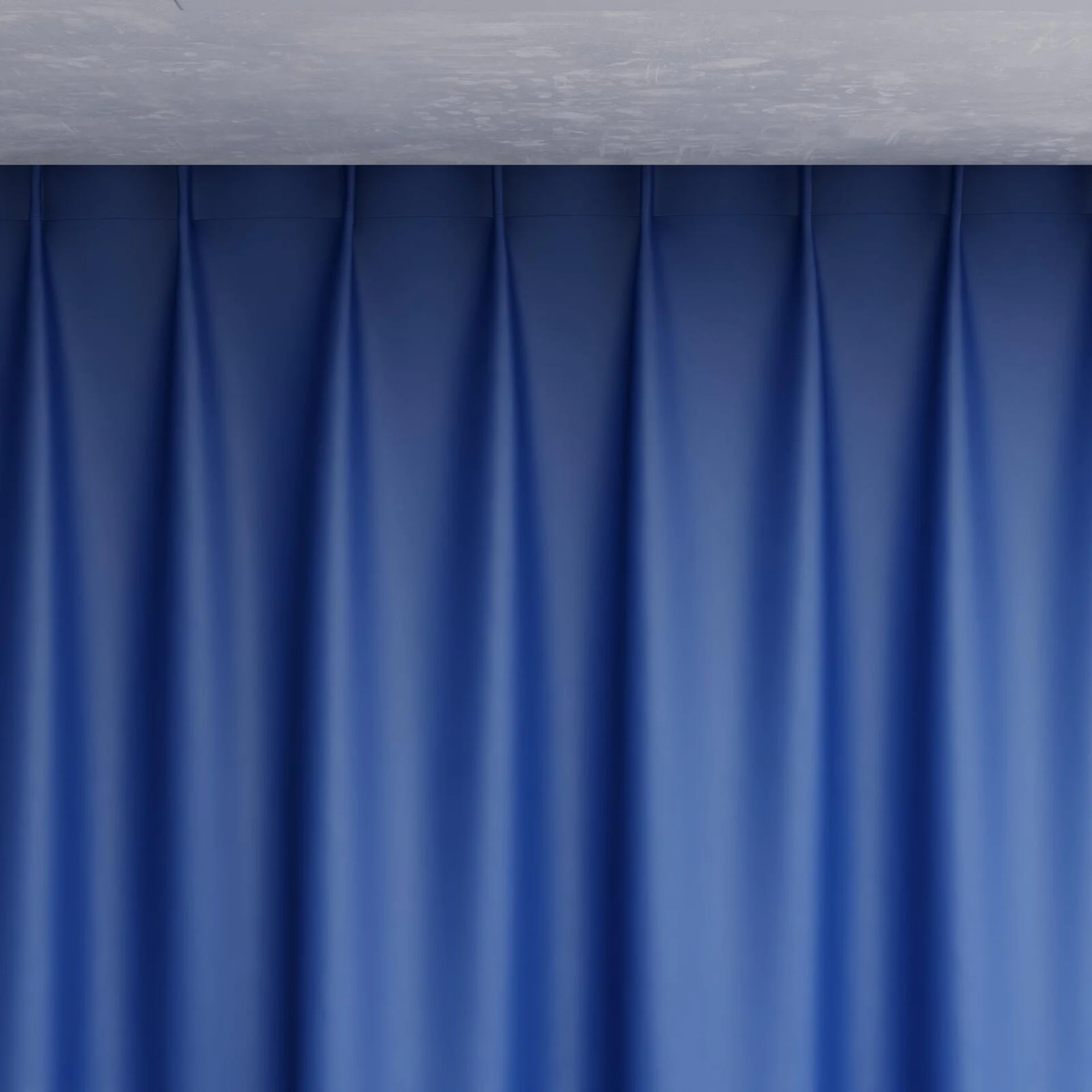 Top view of Blockbuster Cobalt, pinch pleat