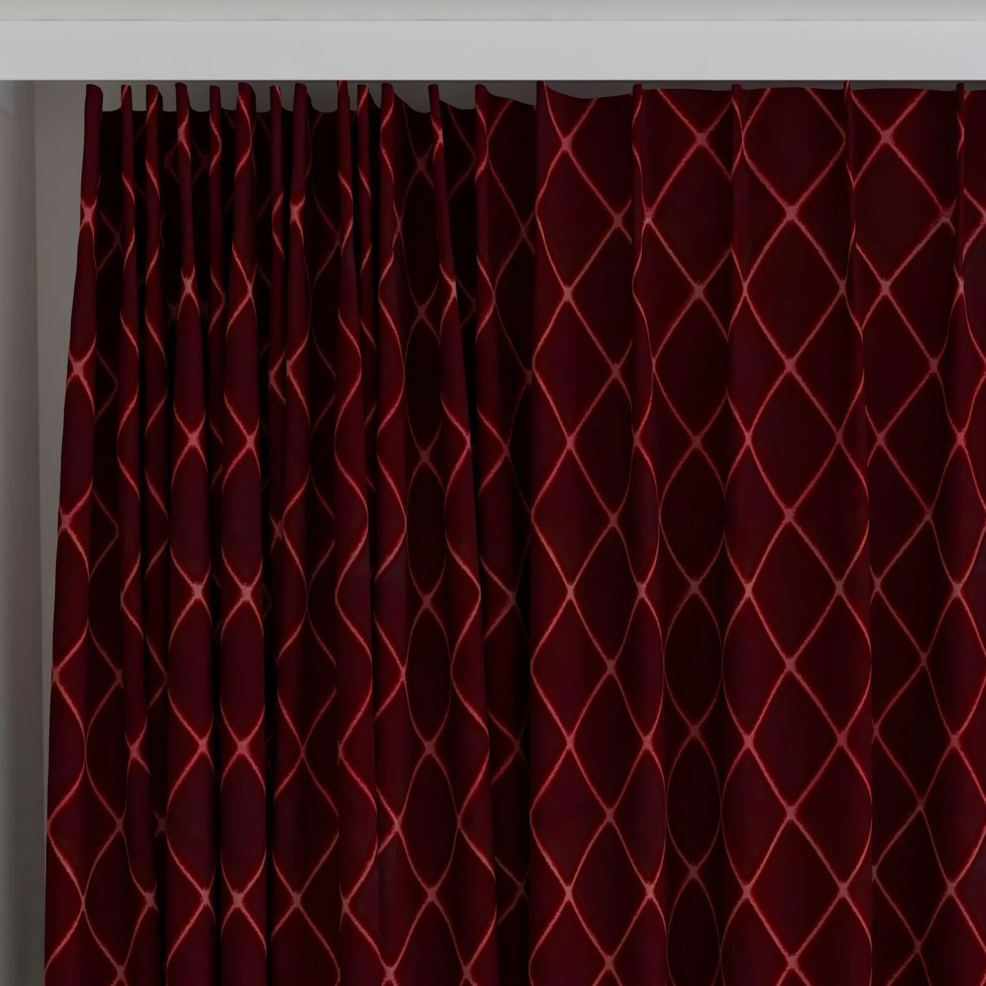 Top view of Pantheon Chardonnay, on curtain rail