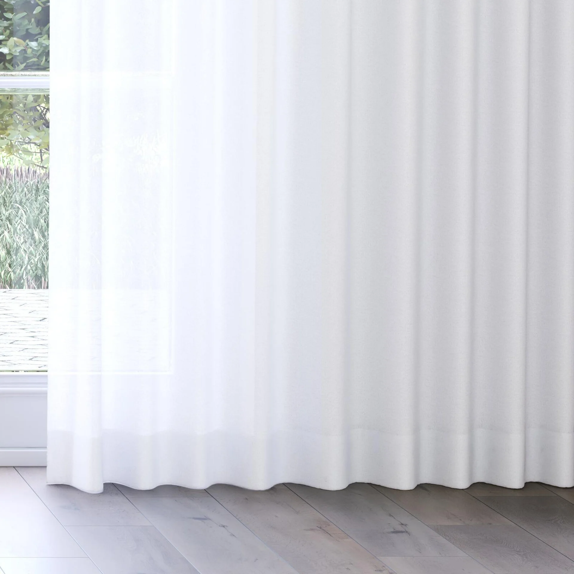 Bottom view of Rava Snow, on curtain rail