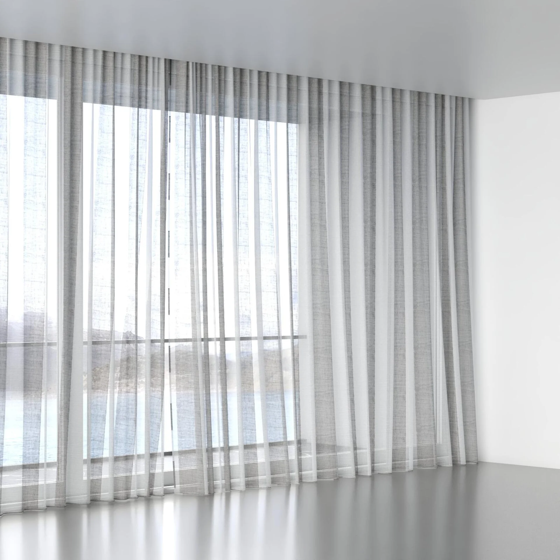Full view of Impression Gun Metal, wave pleat