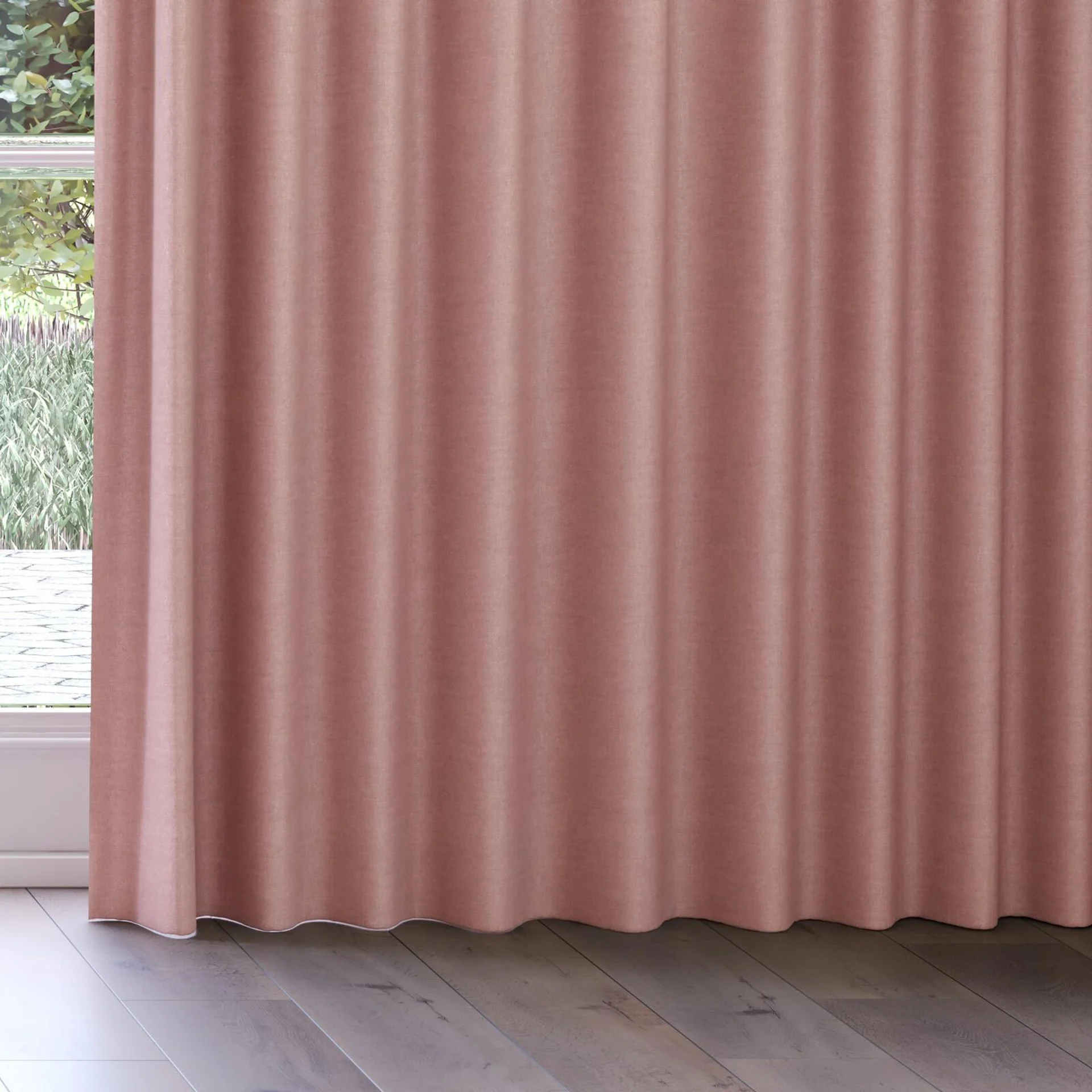 Bottom view of Drama Boudoir, on curtain rail