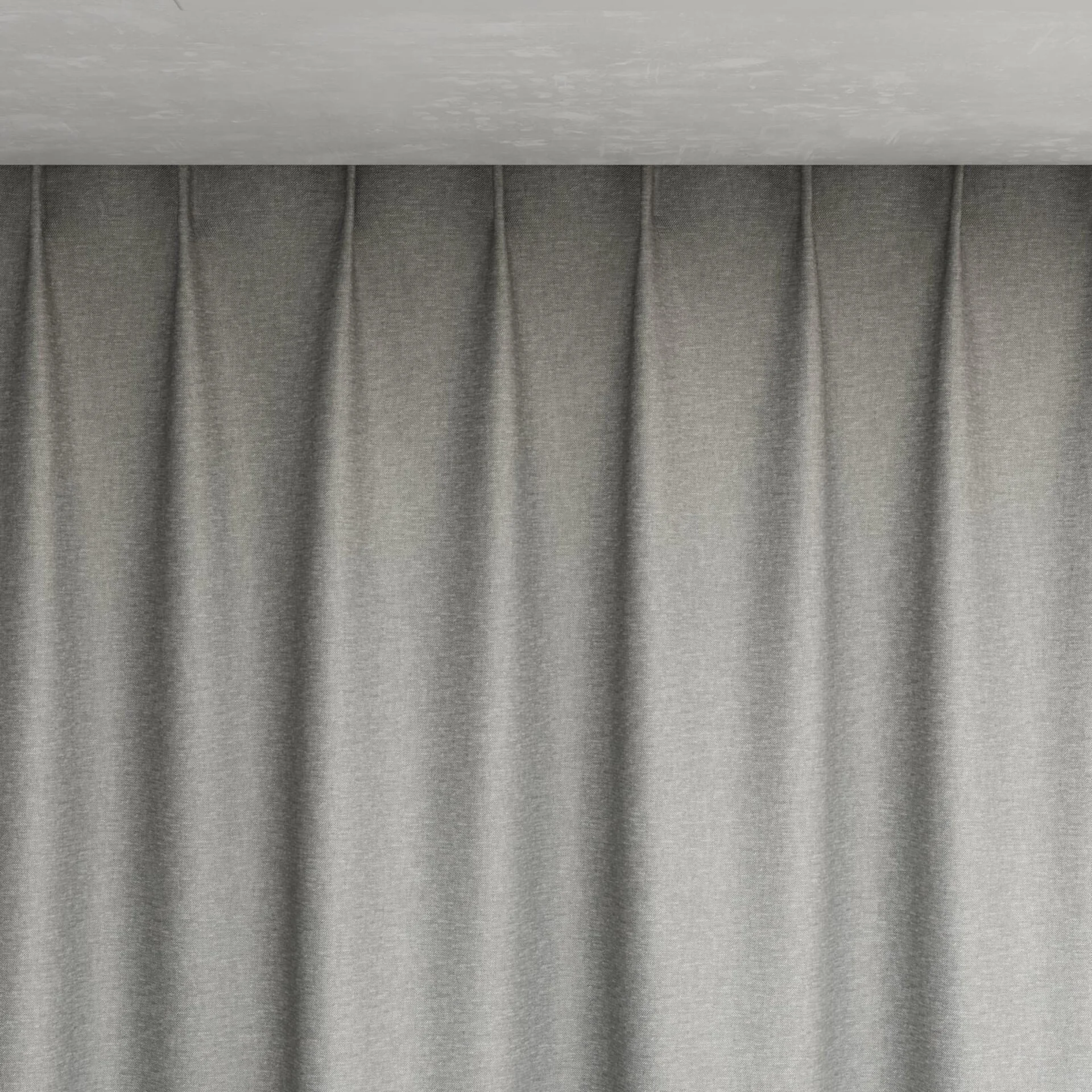 Top view of Glamour Steel, pinch pleat