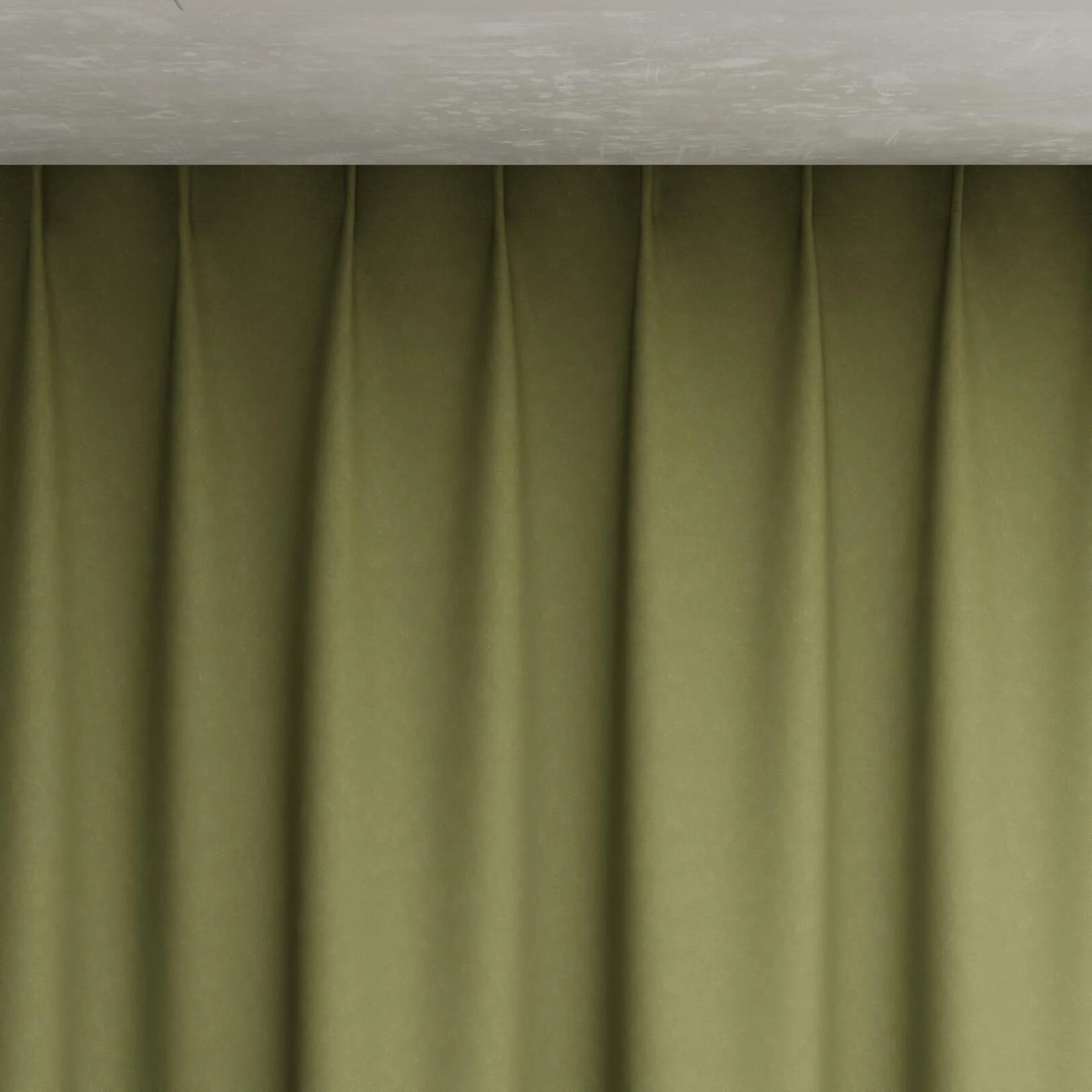 Top view of Luxo Olive, pinch pleat