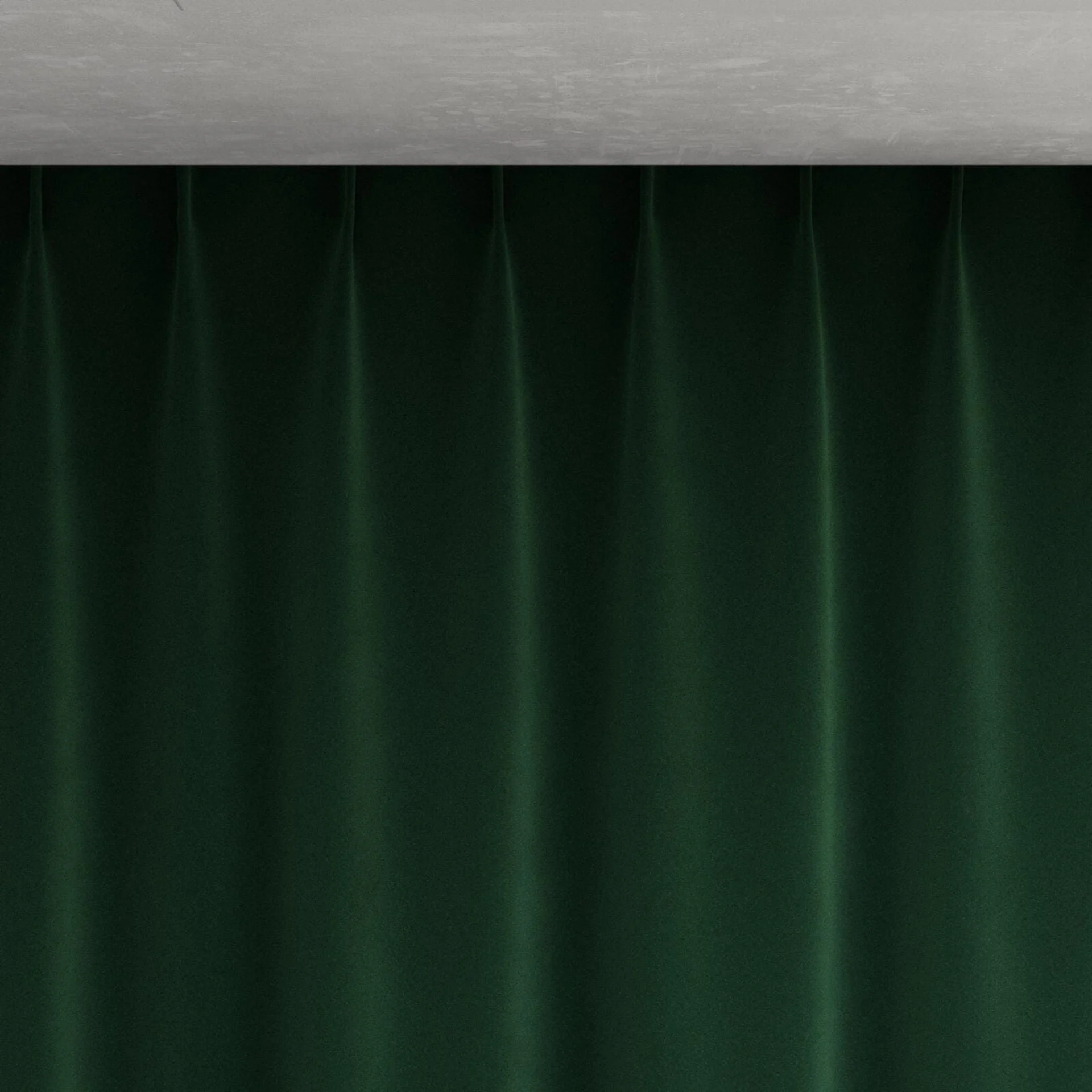 Top view of Vienna Emerald, pinch pleat