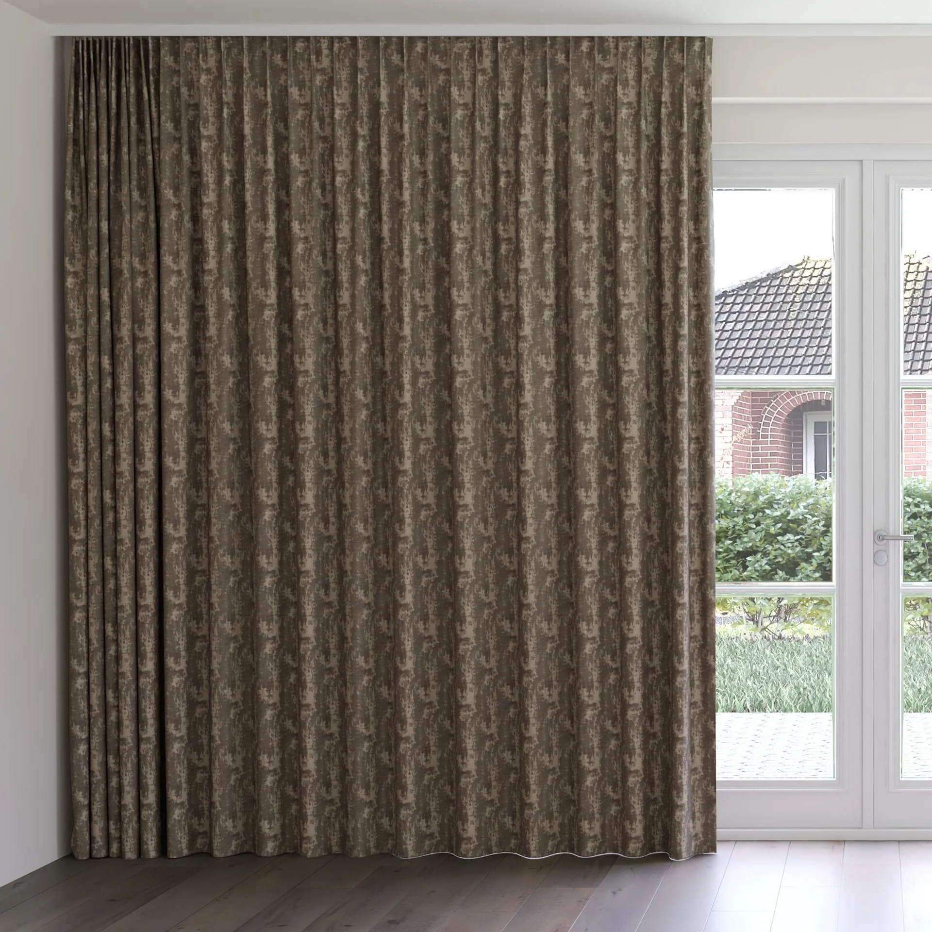 Front view of Innovation Earth, on curtain rail
