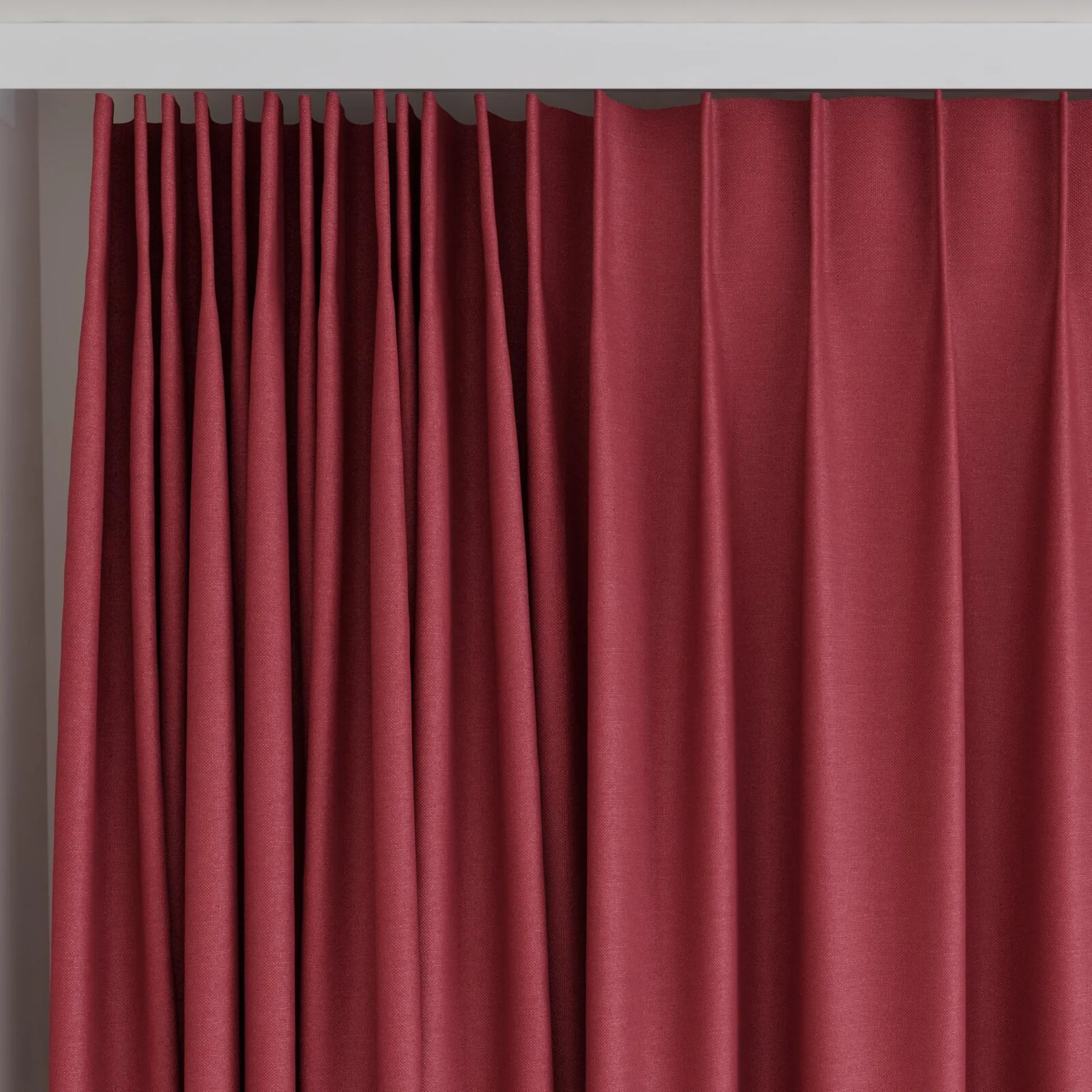 Top view of Brugge Bengal, on curtain rail