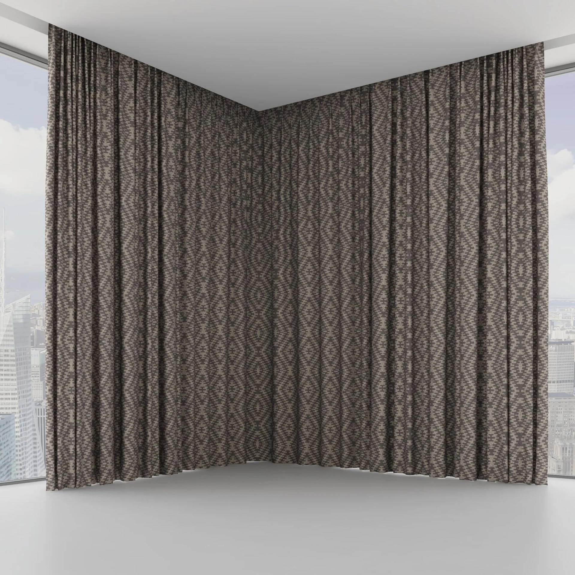 Front view of Kaoani Liquorice, on hidden rail
