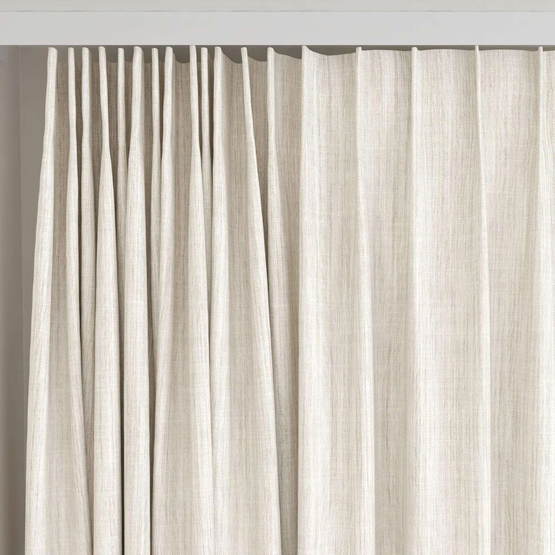 Top view of Chatham Canvas, on curtain rail