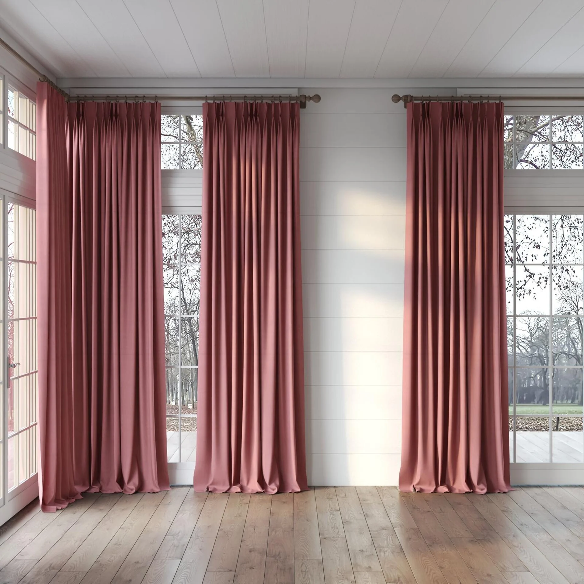 Full view of Warlock Powder, puddled, on curtain rod
