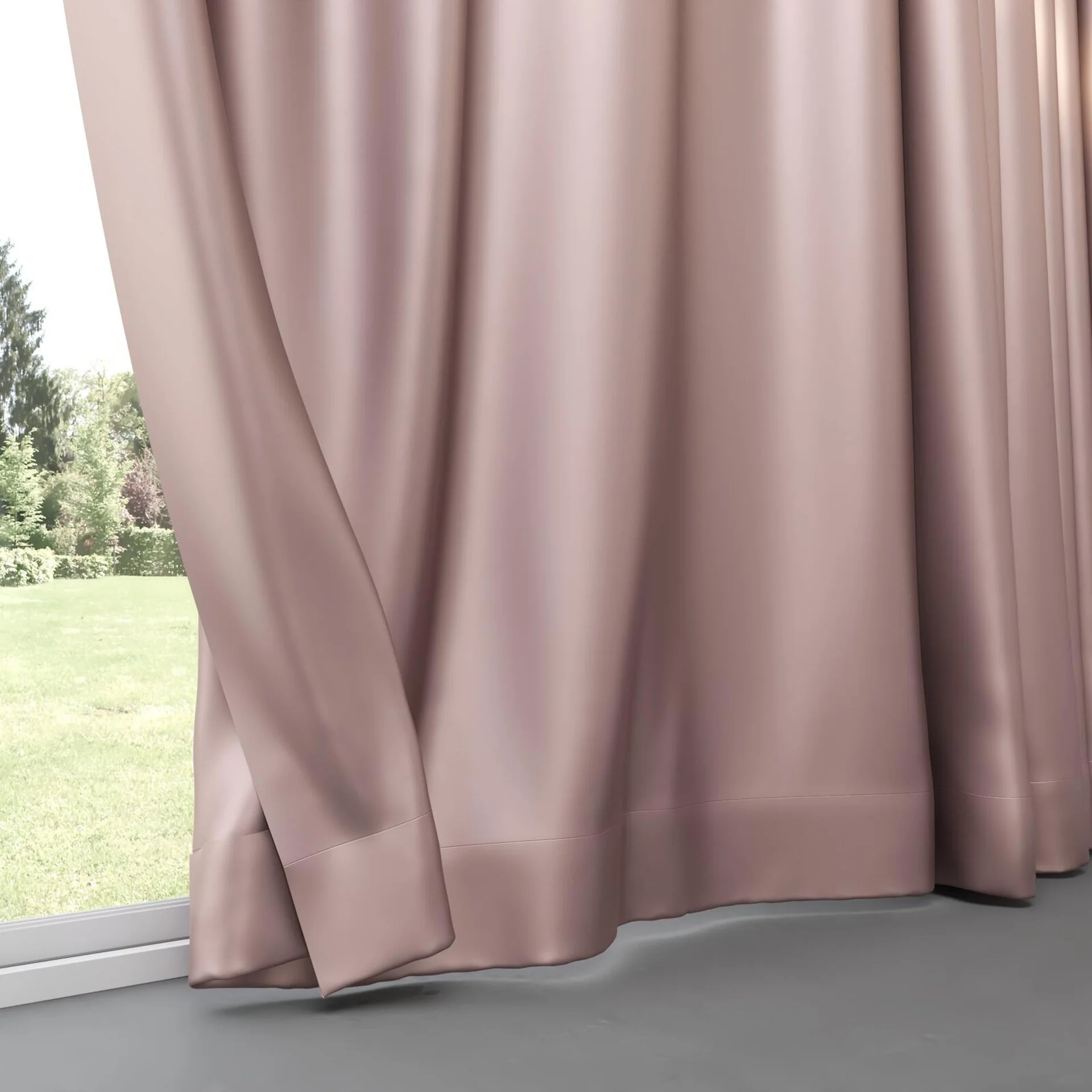 Bottom view of North Face Lilac, pinch pleat