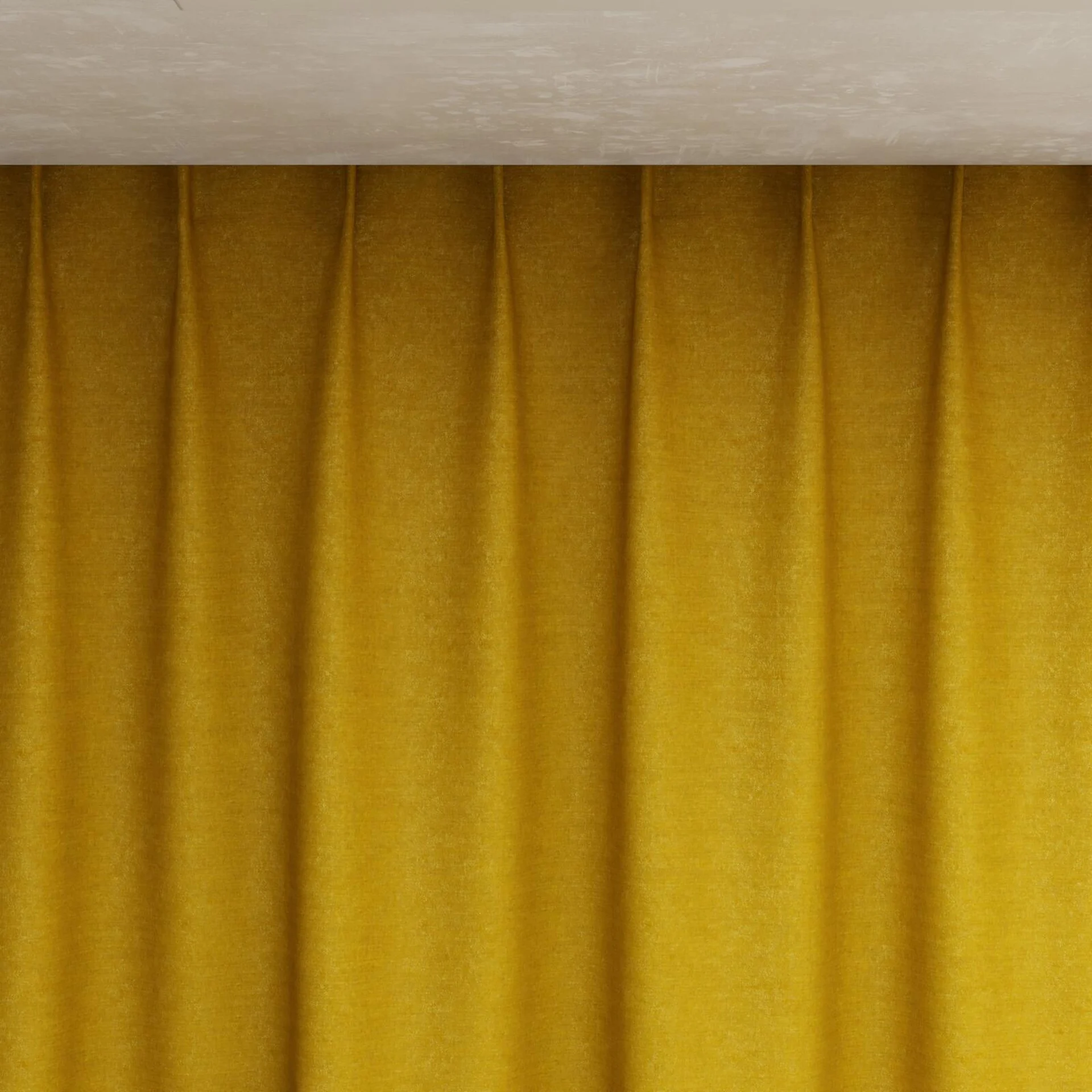 Top view of Drama Gold, pinch pleat