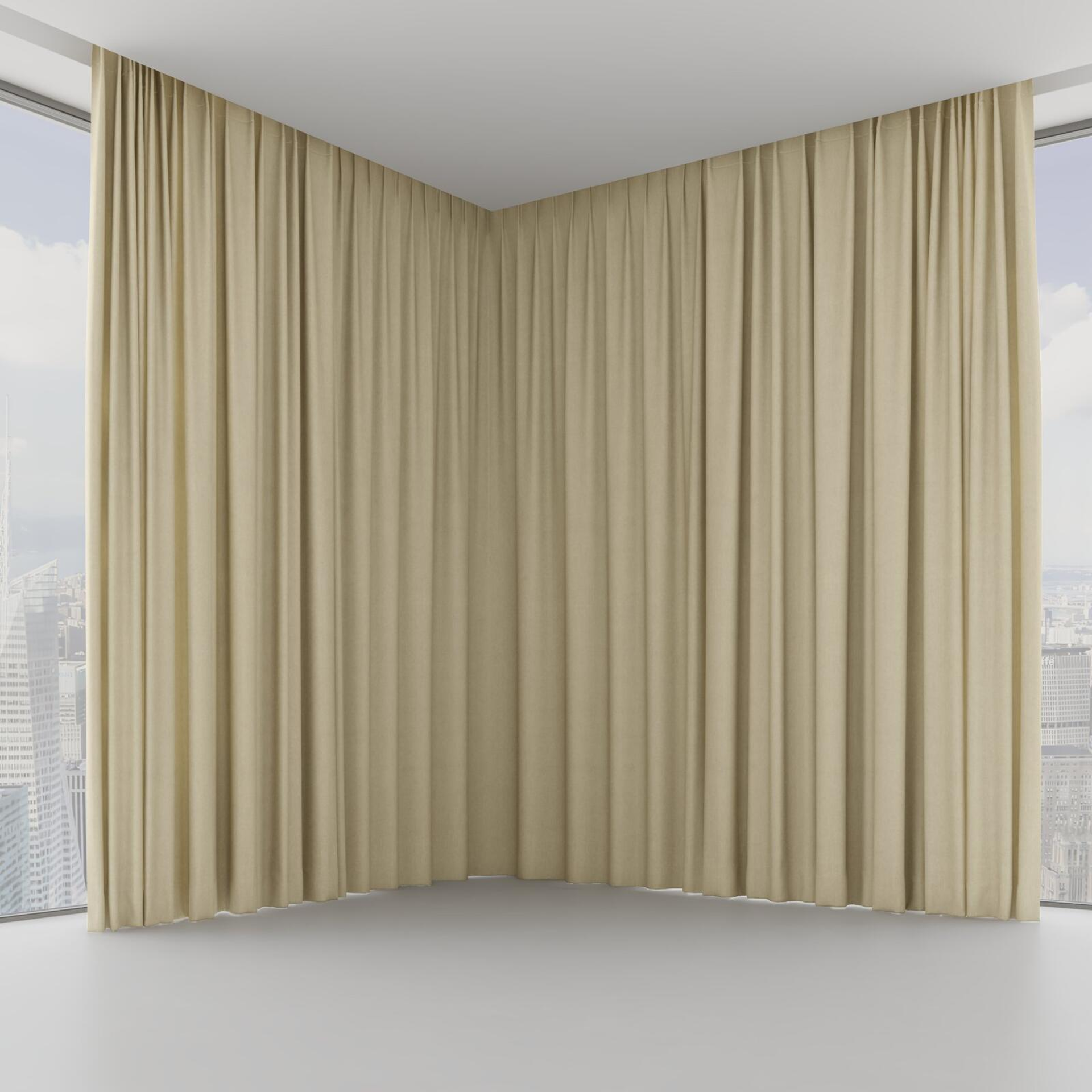 Front view of Rover Linen, on hidden rail