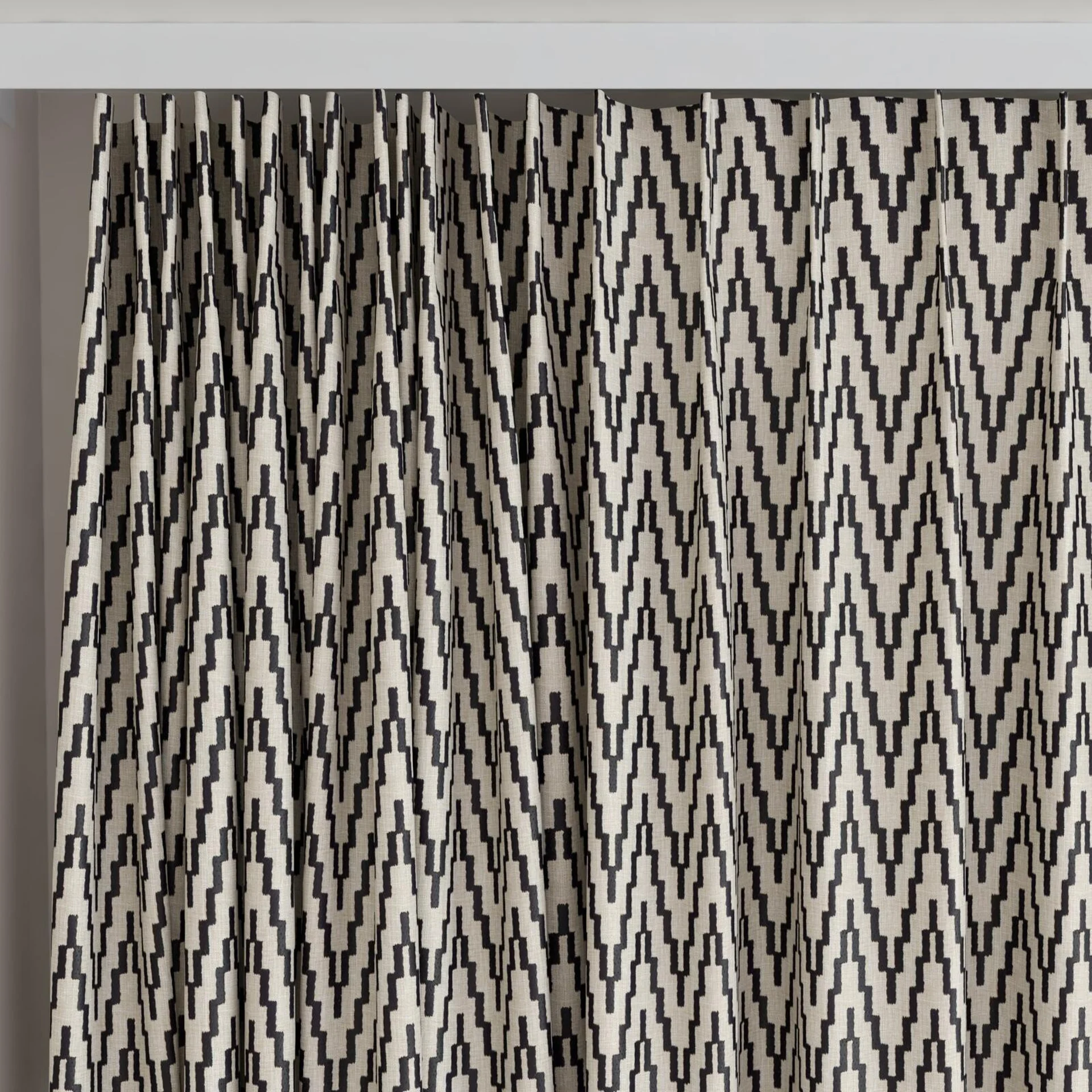 Top view of Running Mushroom, on curtain rail