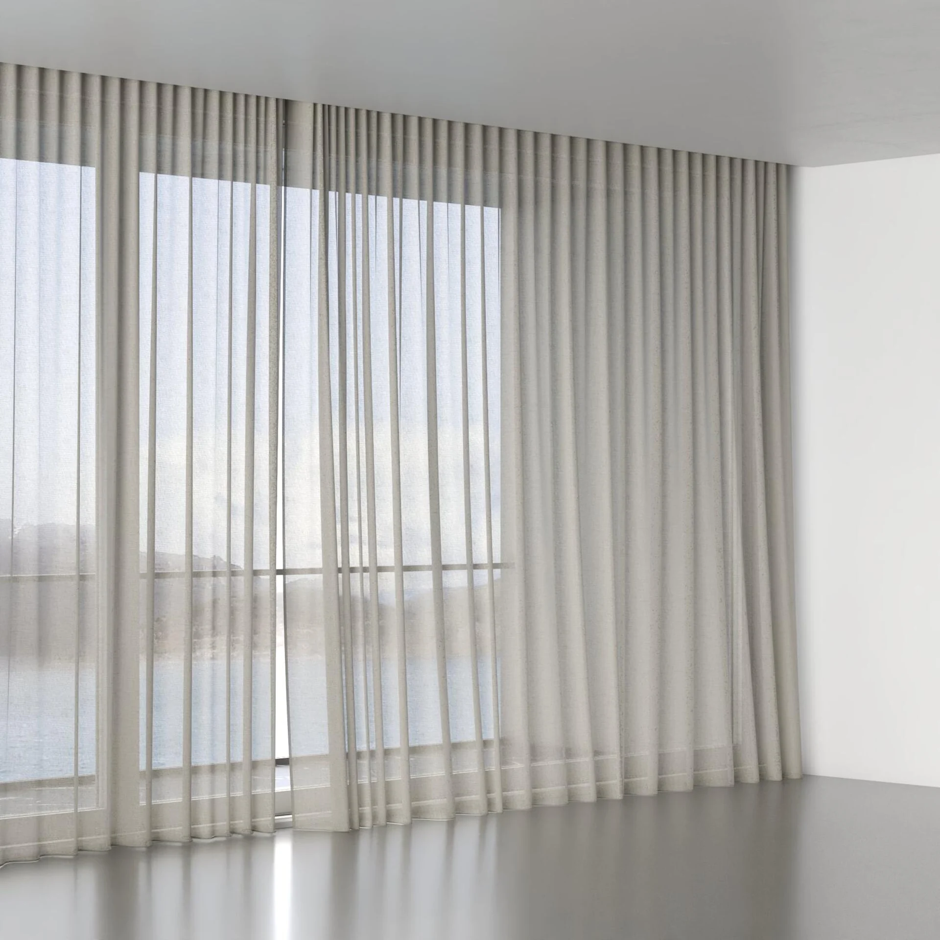 Full view of Rava Flax, wave pleat