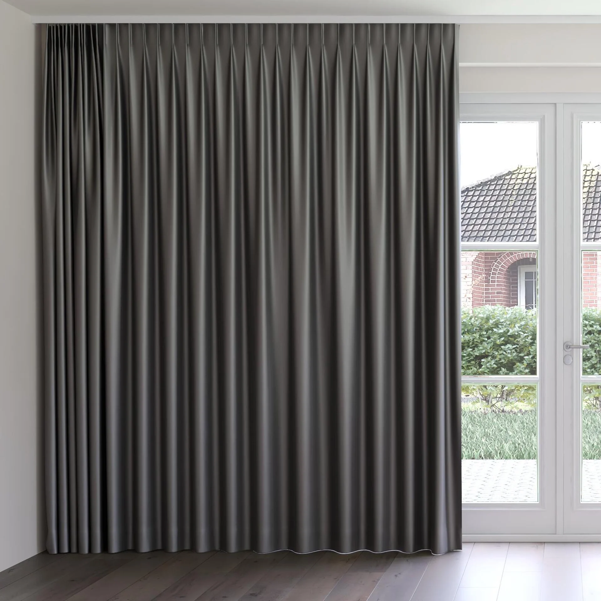 Front view of Moonbeam Iron, on curtain rail