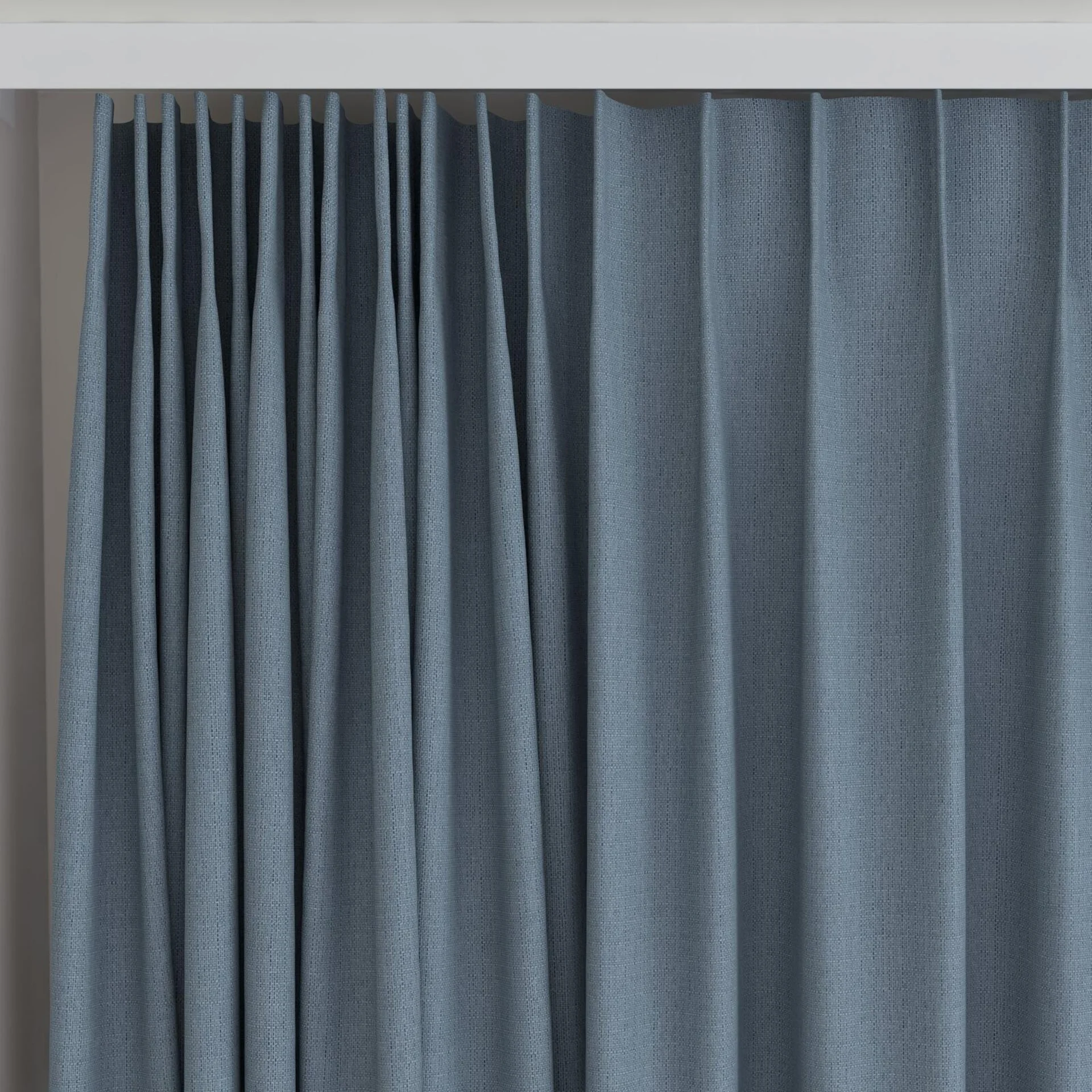 Top view of Darkness Ocean, on curtain rail