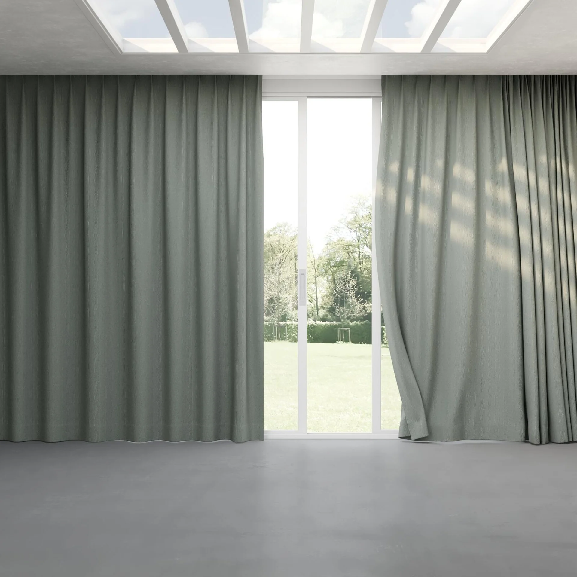 Full view of Jorace Niagara, pinch pleat