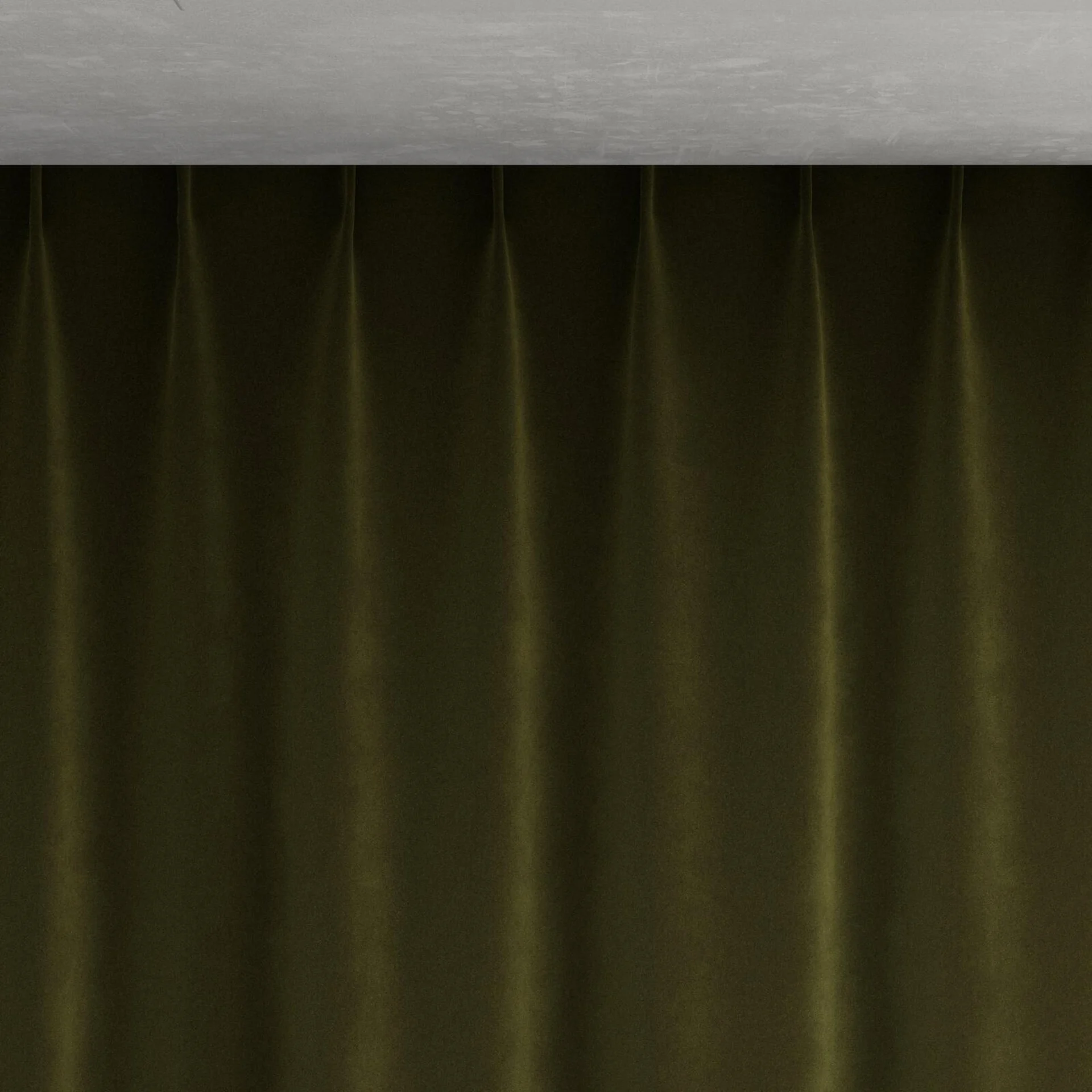Top view of Vienna Moss, pinch pleat