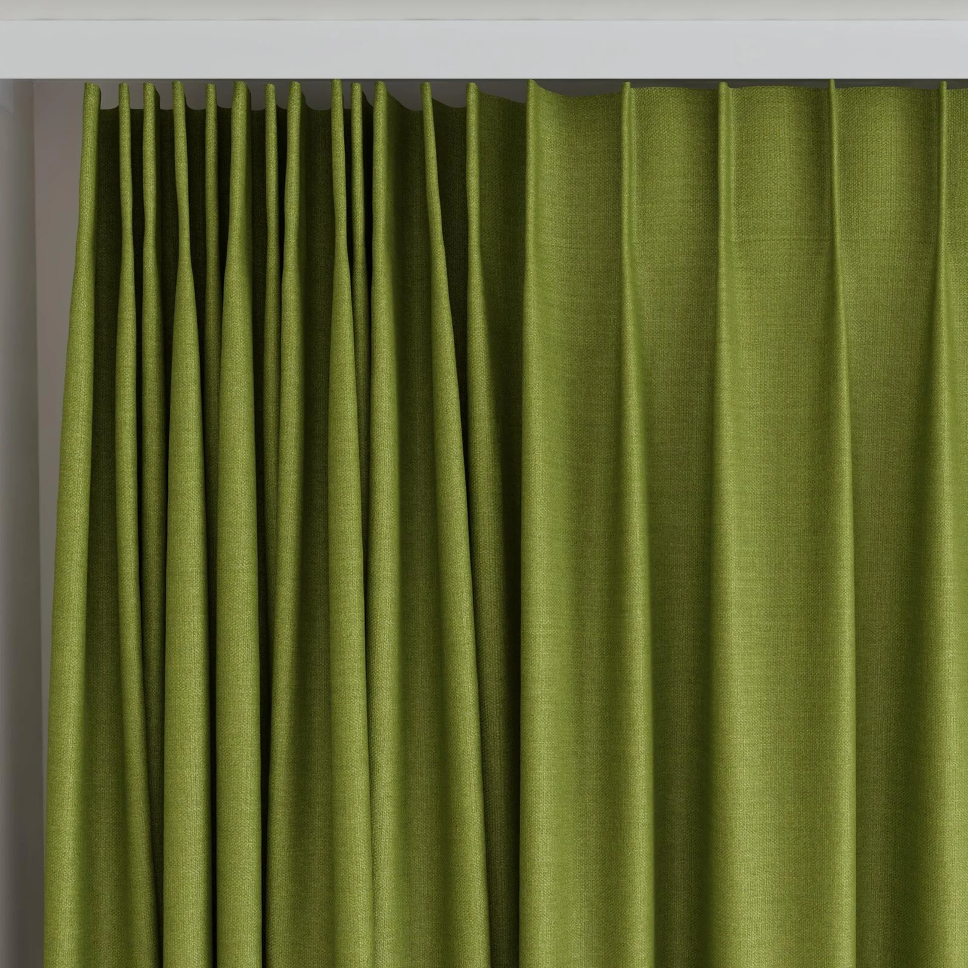 Top view of Linex Leaf, on curtain rail