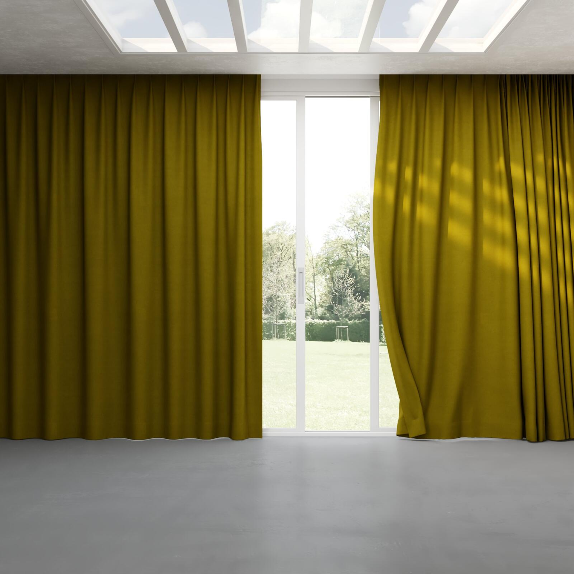 Full view of Lech Olive, pinch pleat