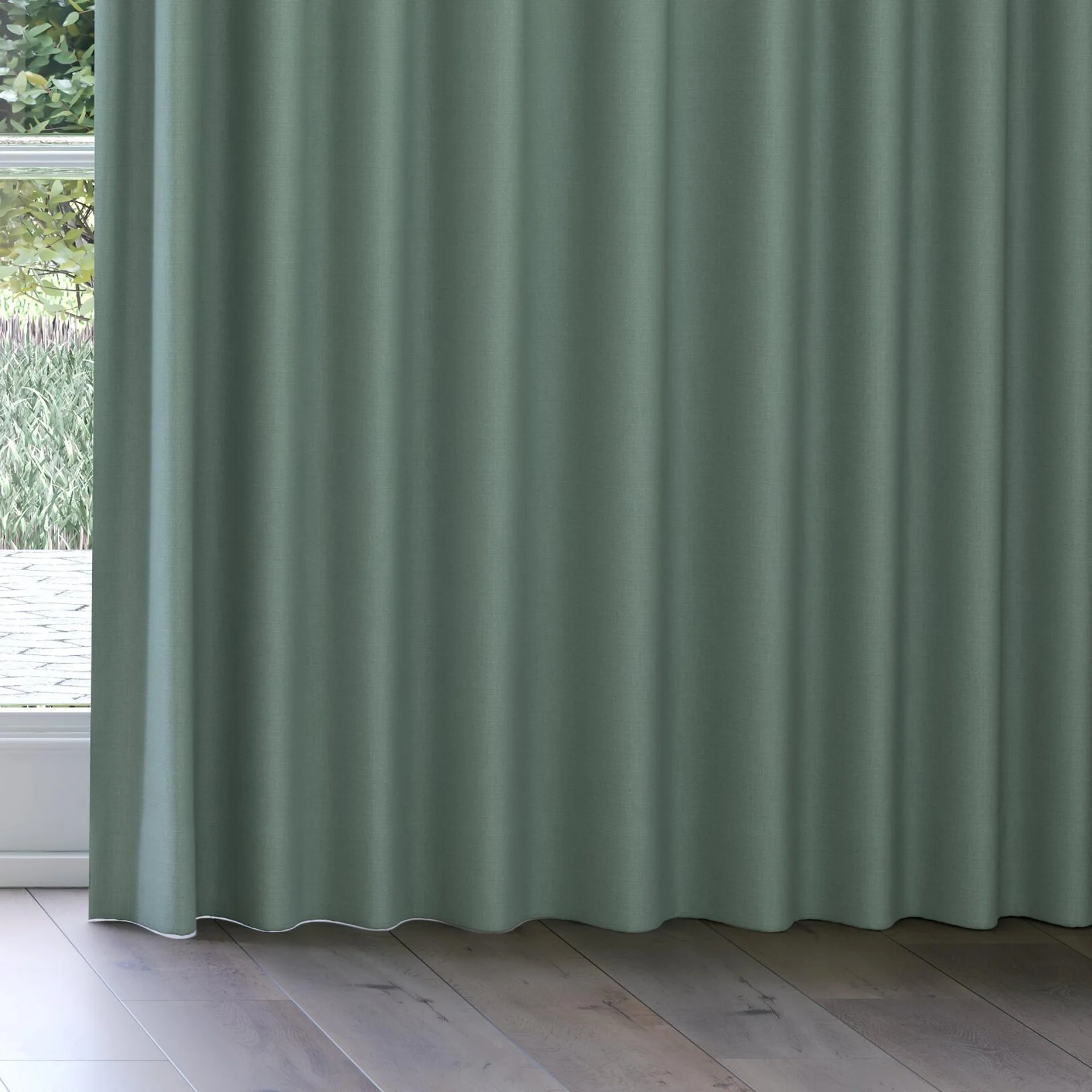 Bottom view of Darkness Forest, on curtain rail