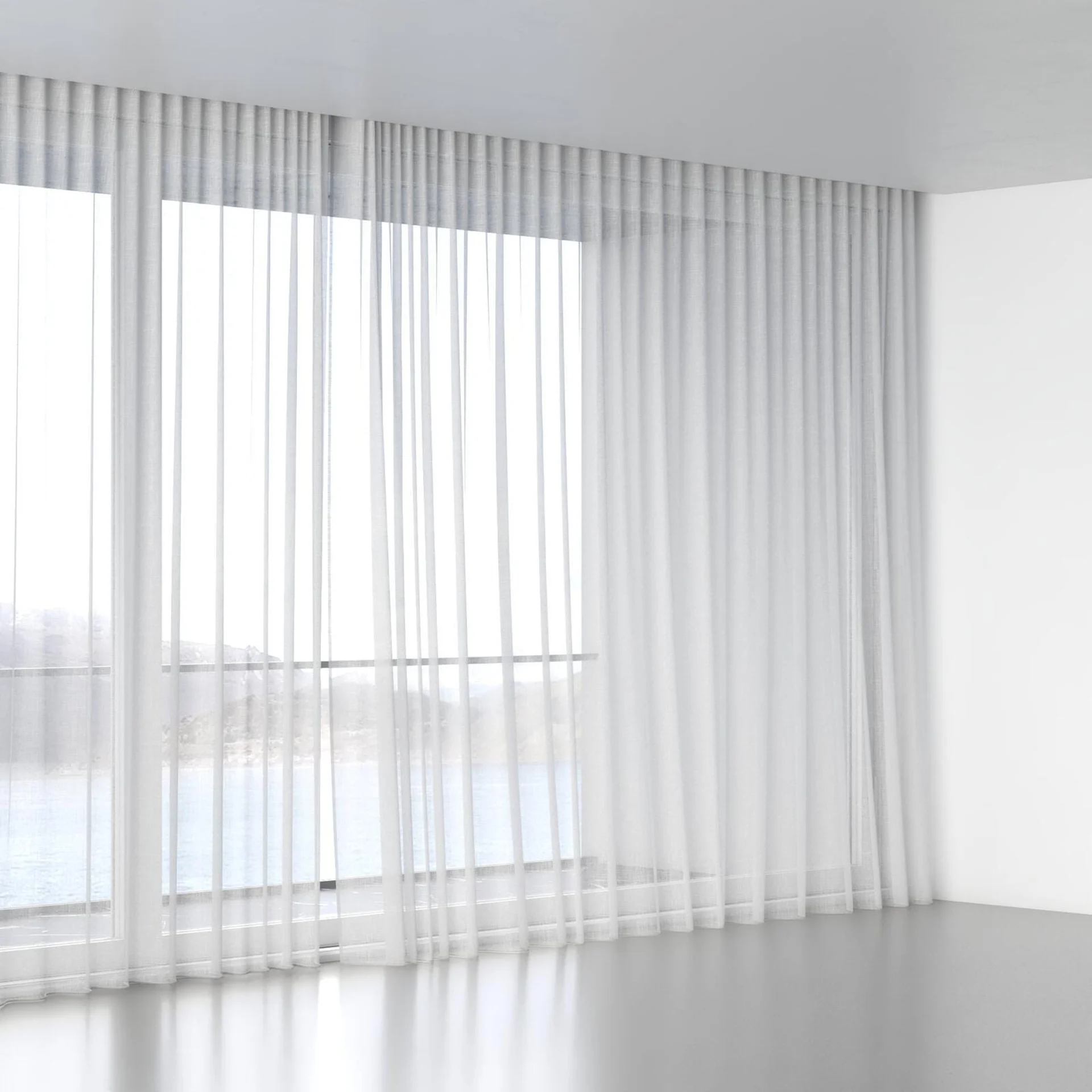 Full view of Kumo Recycled Salt, wave pleat