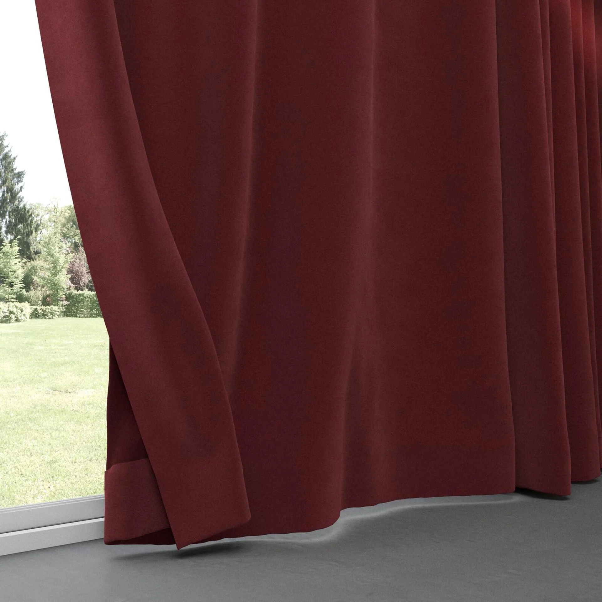 Bottom view of Verbier Cabernet, pinch pleat