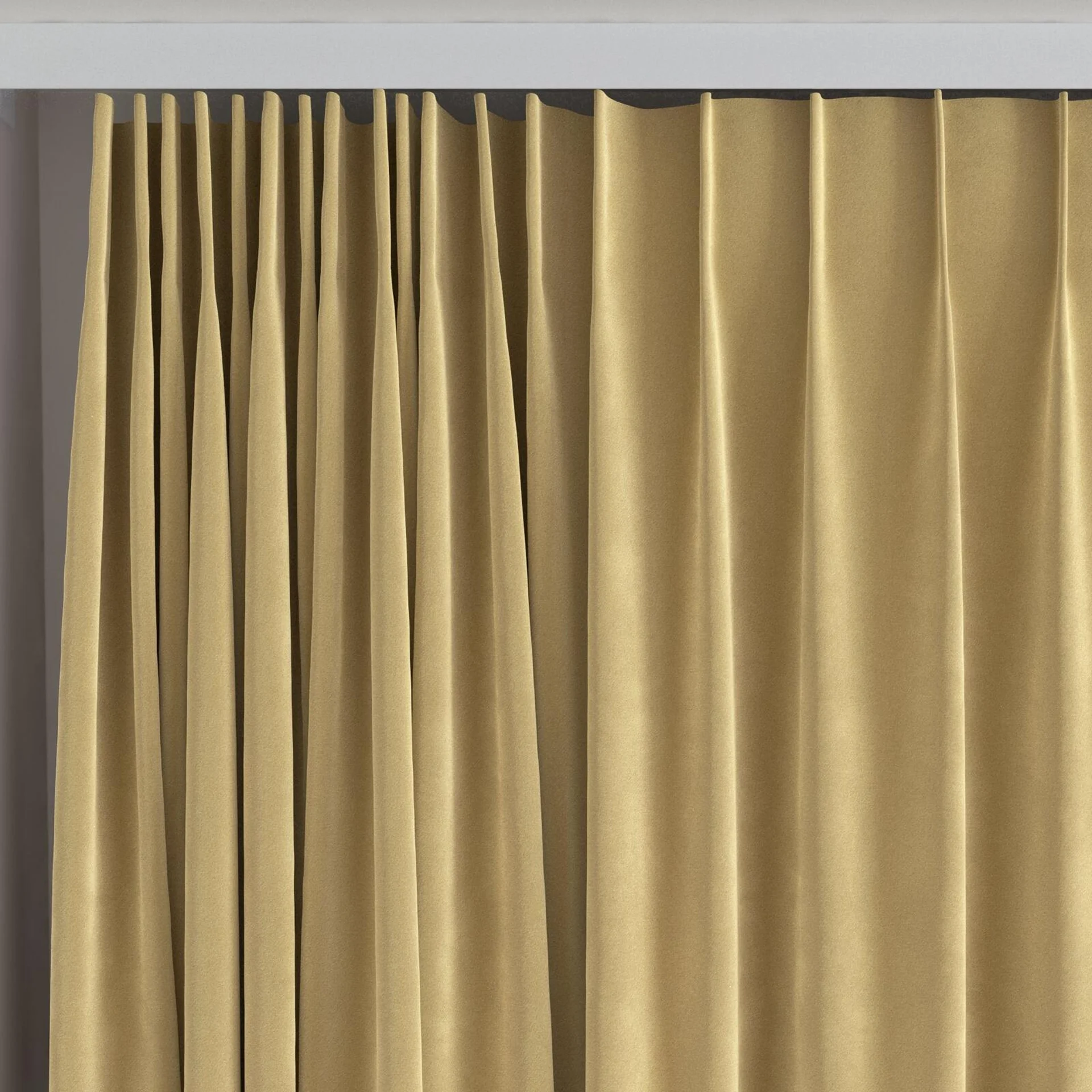 Top view of Verbier Camel, on curtain rail