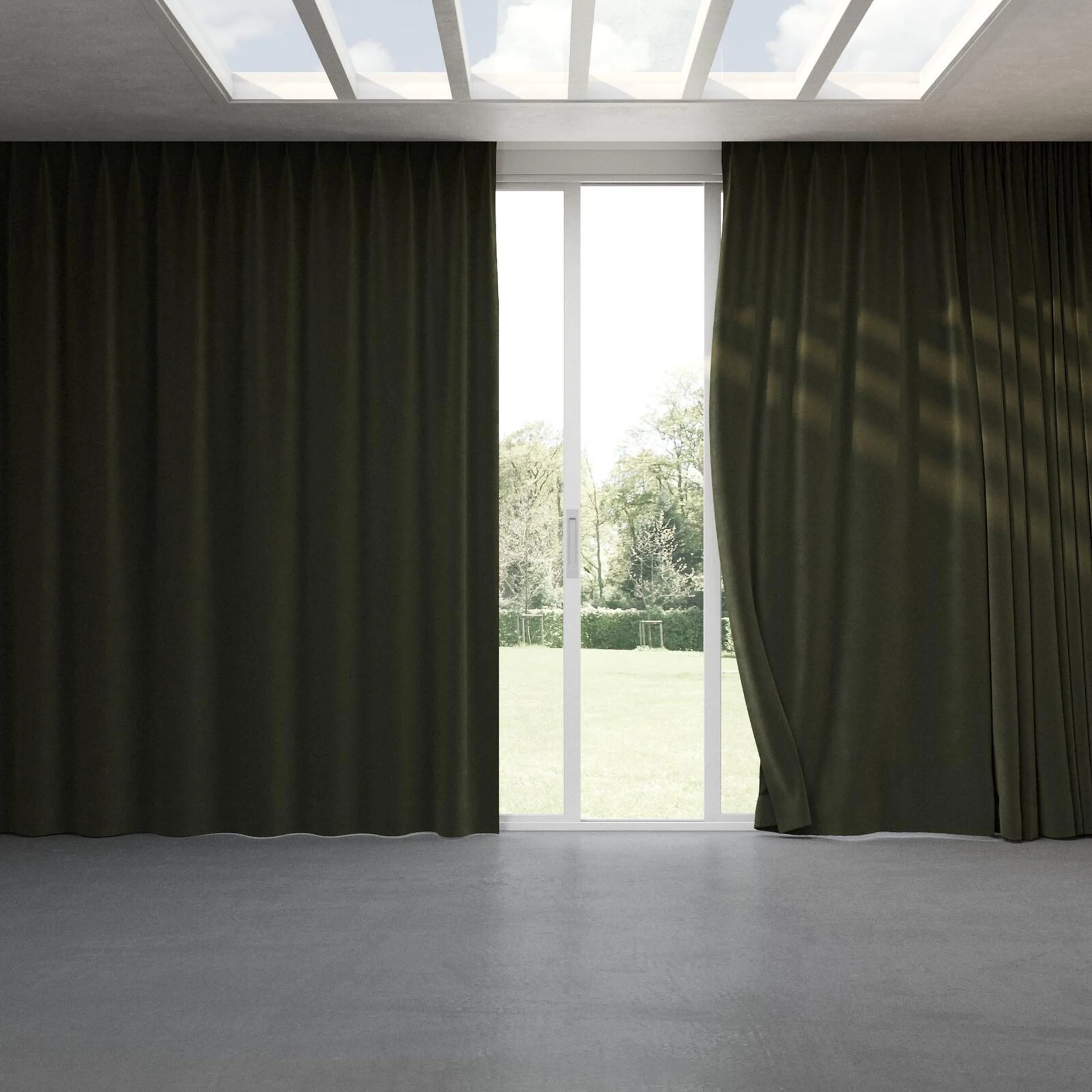 Full view of Verbier Camouflage, pinch pleat