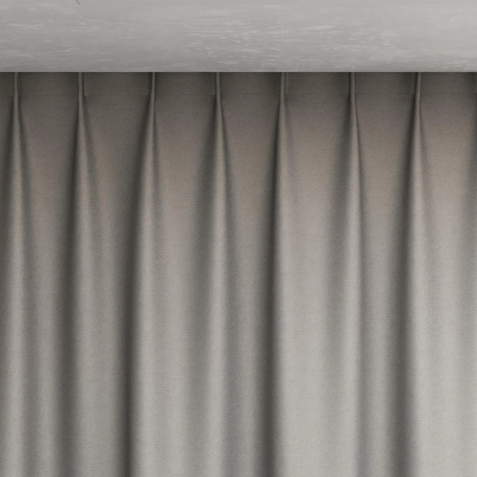 Top view of Stellar Blackout Nut, pinch pleat