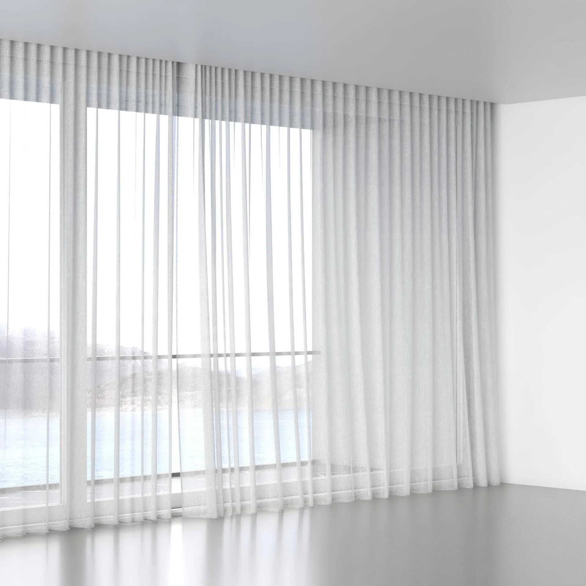 Full view of Vapour Crystal, wave pleat