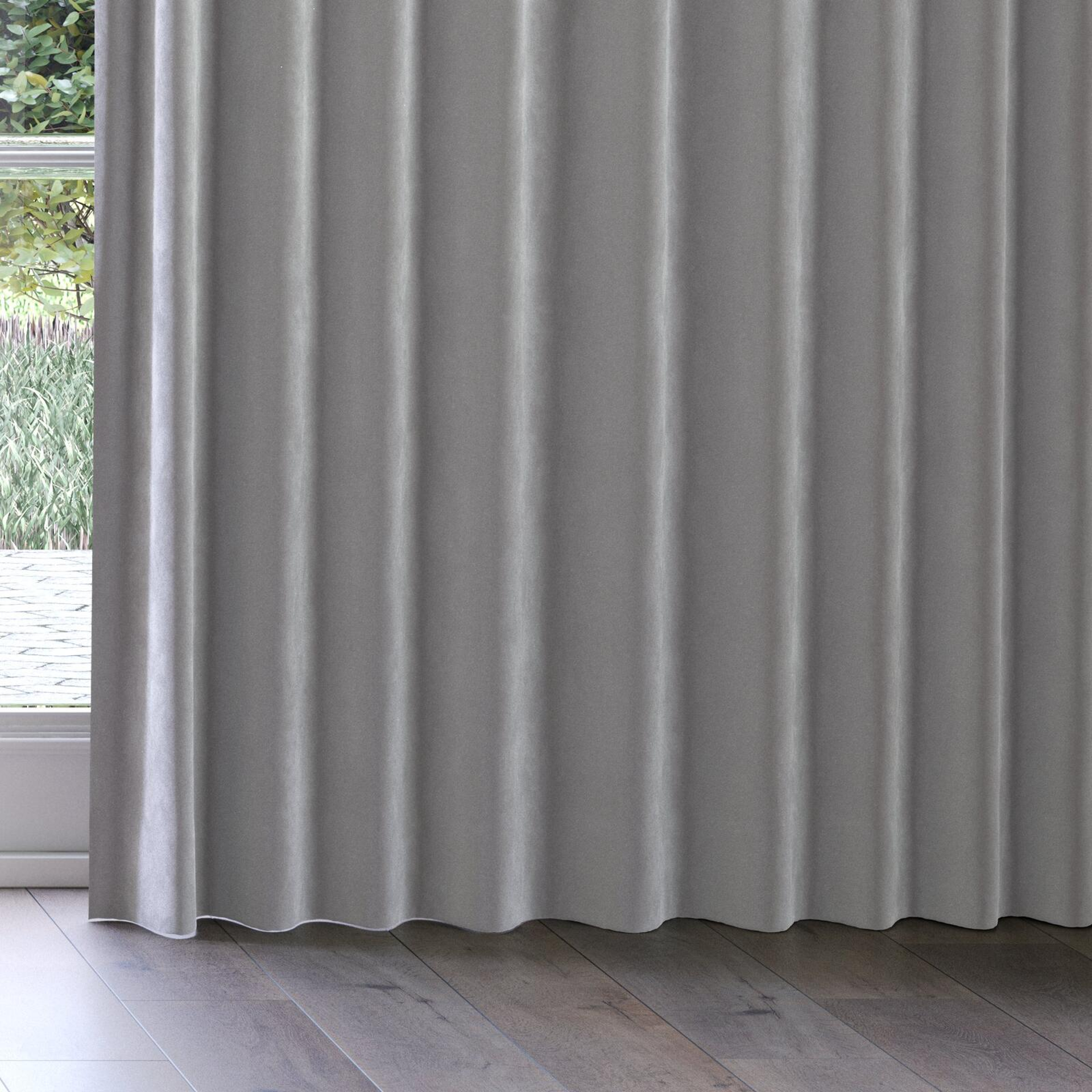 Bottom view of Vienna Sterling, on curtain rail