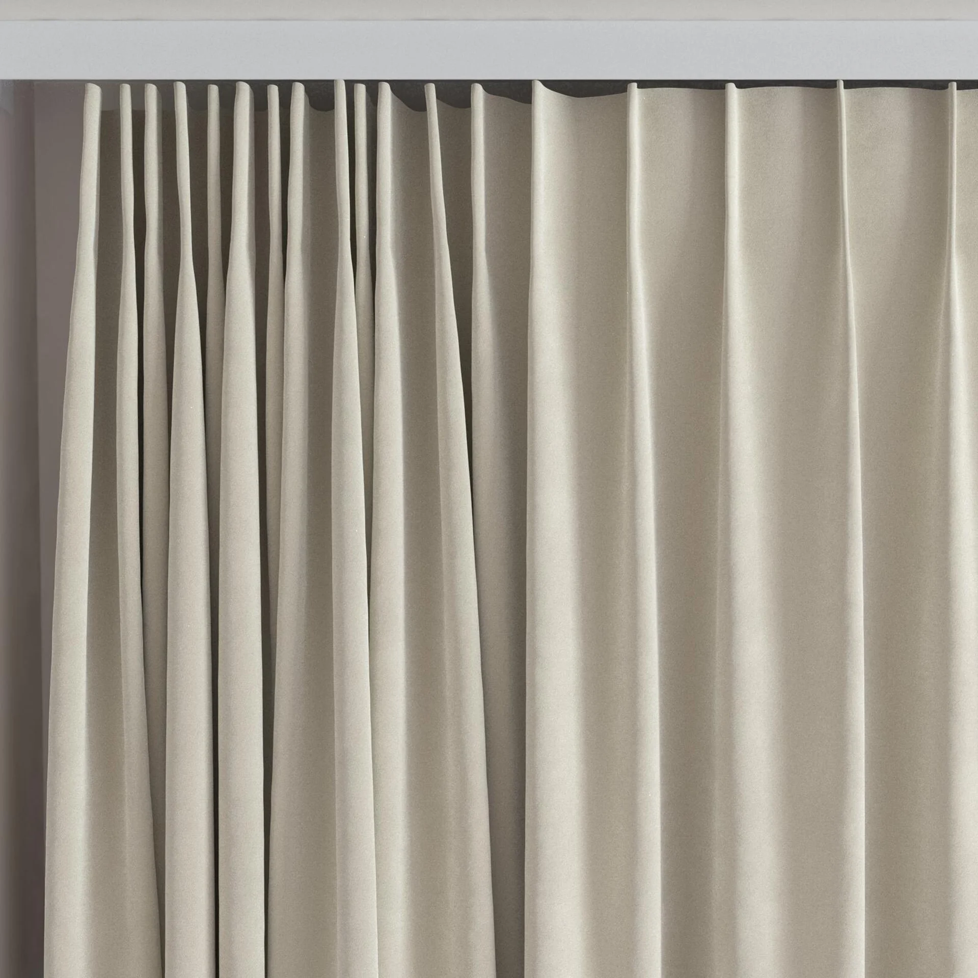 Top view of Verbier Sesame, on curtain rail