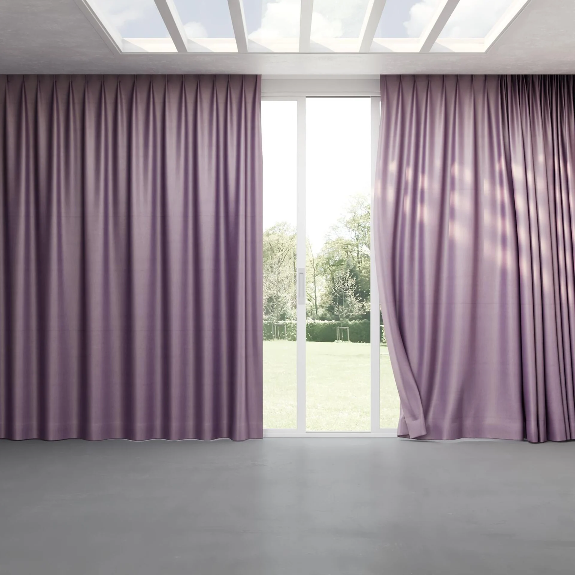 Full view of Warlock Quartz, pinch pleat