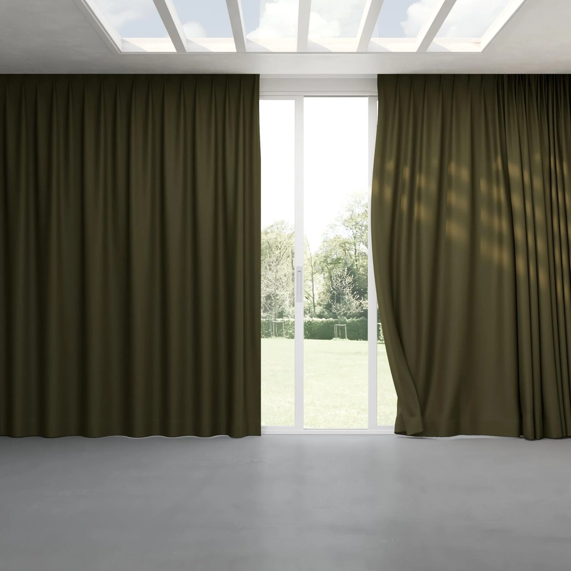 Full view of Eternal Oxide, pinch pleat