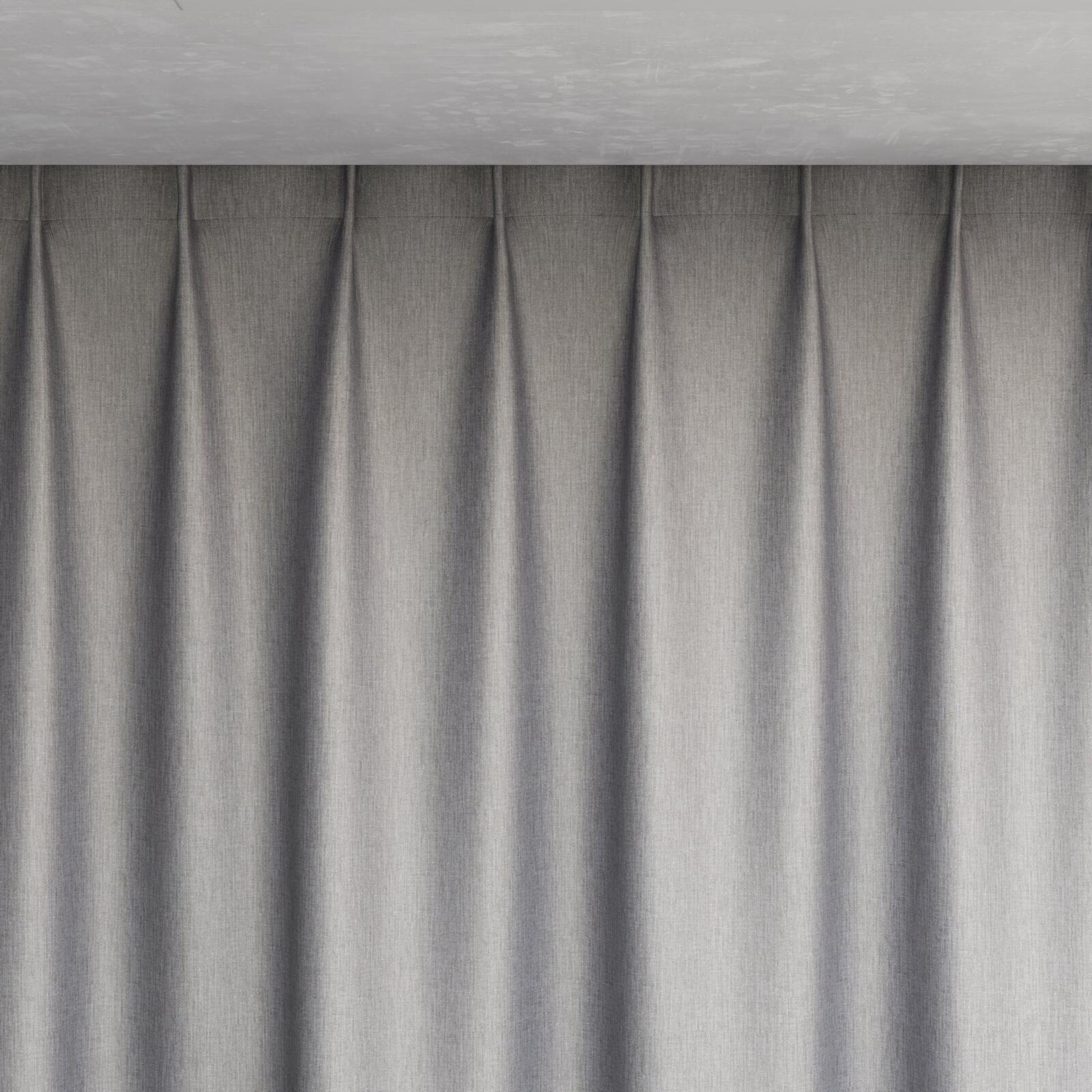 Top view of Matrix Silver, pinch pleat