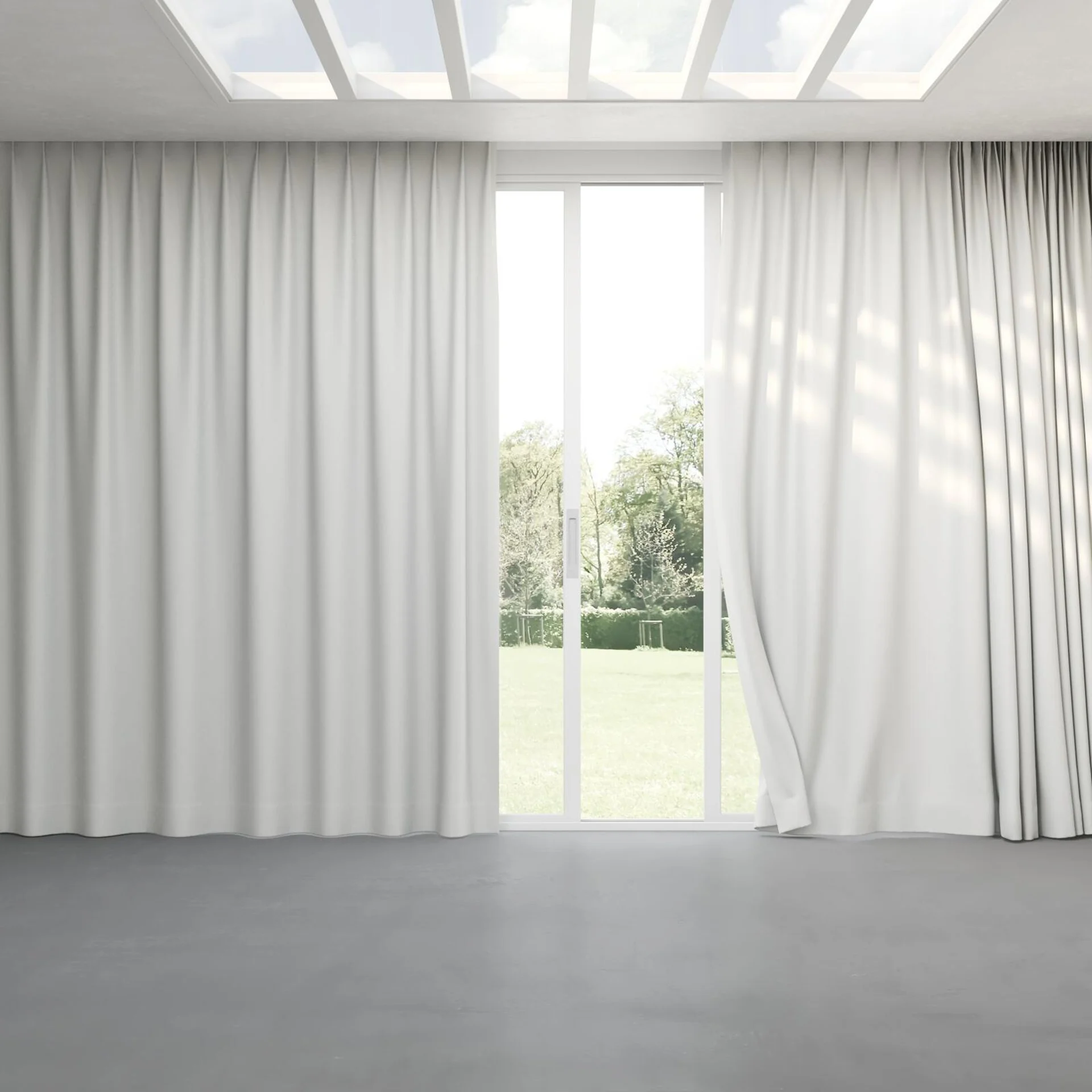 Full view of Dream Weaver 300 Cloud, pinch pleat