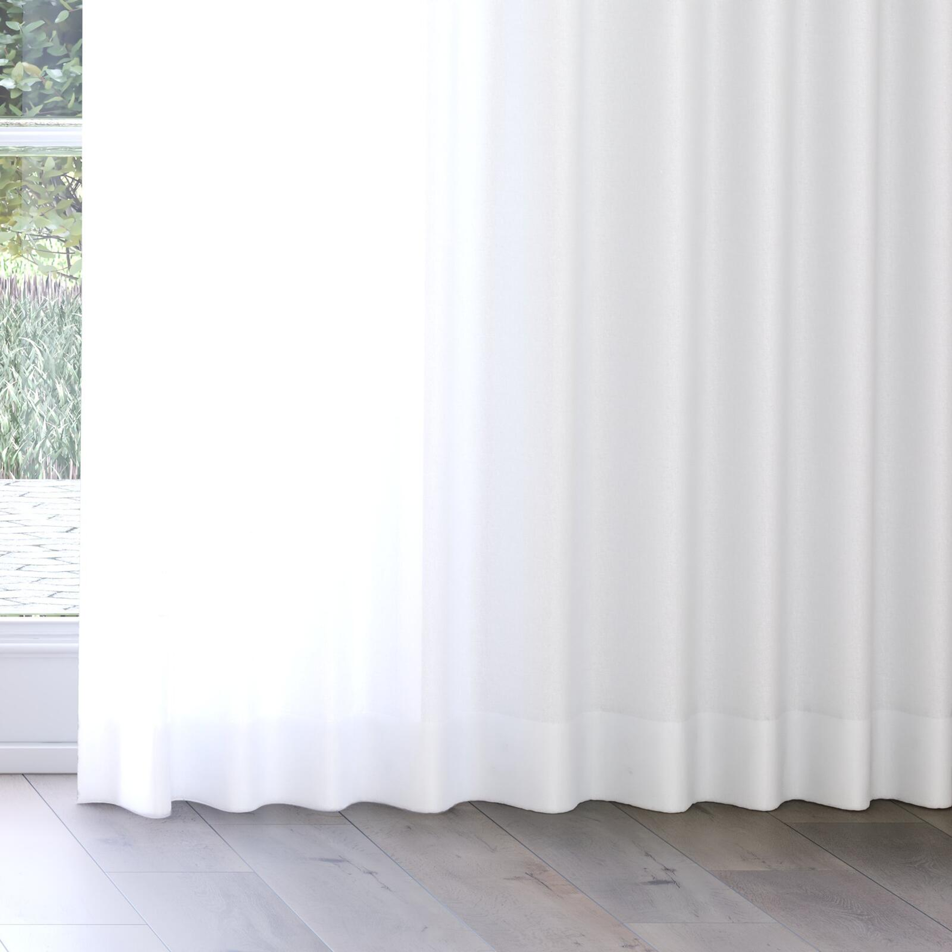 Bottom view of Sunlight Marble, on curtain rail