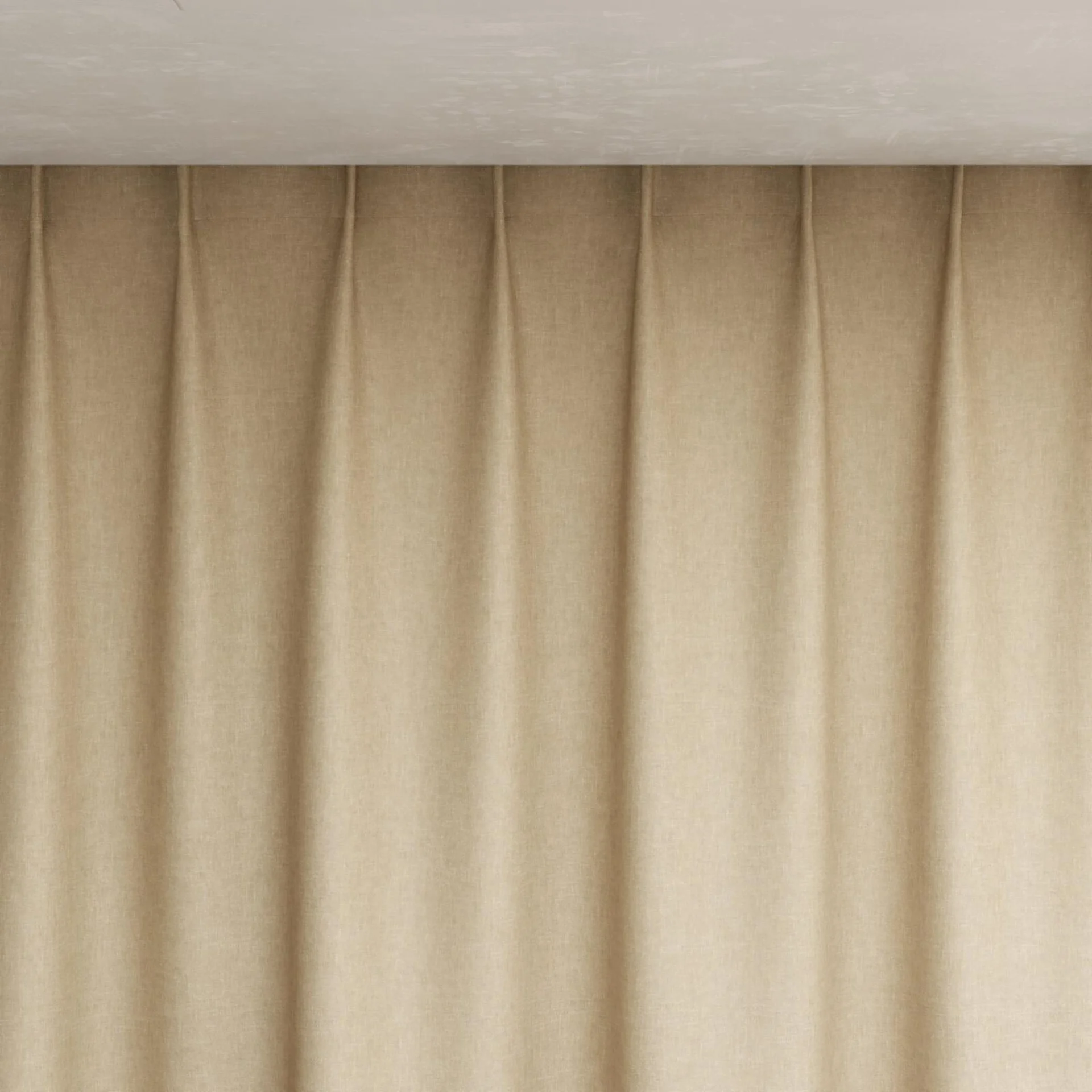 Top view of Hometown Beige, pinch pleat