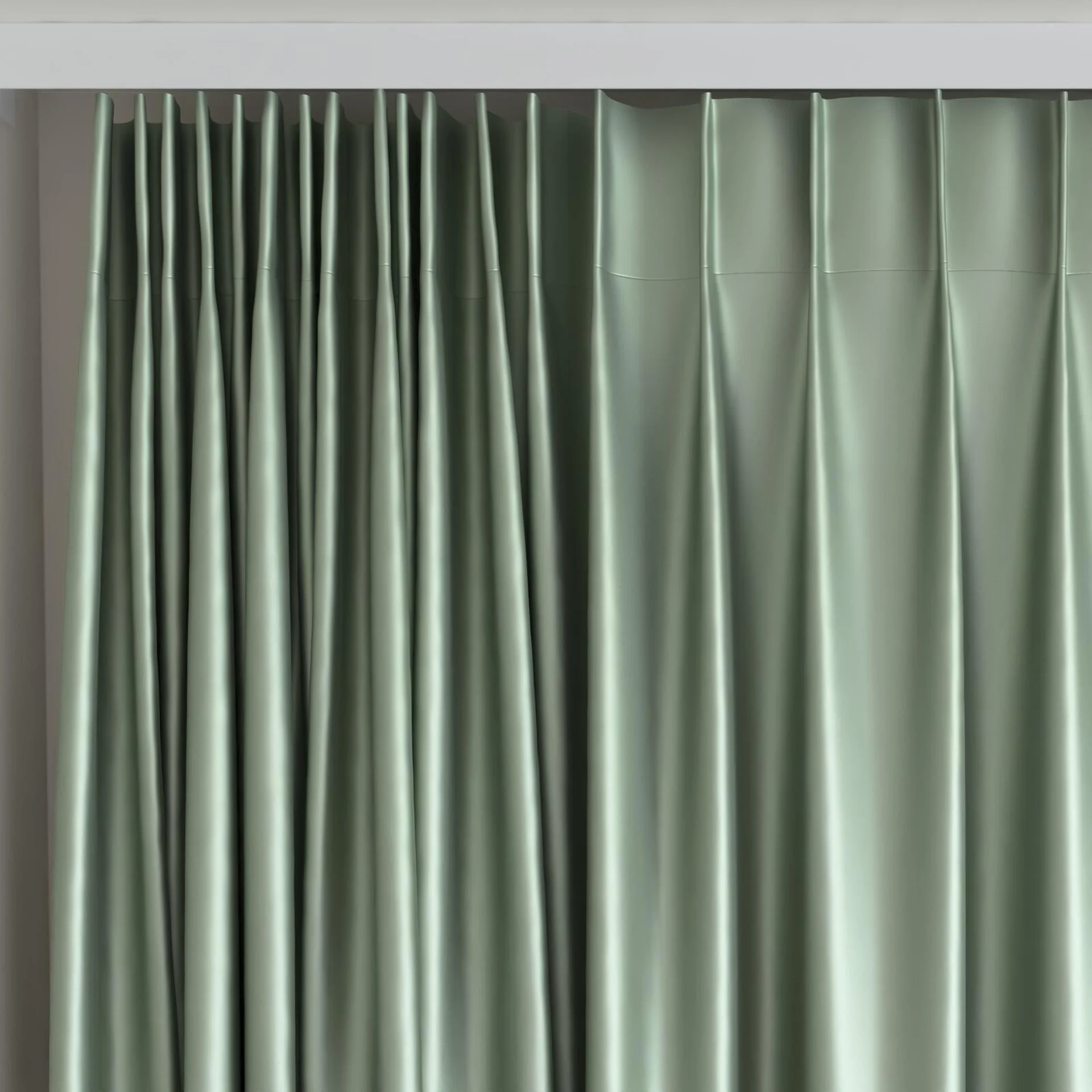 Top view of North Face Duckegg, on curtain rail