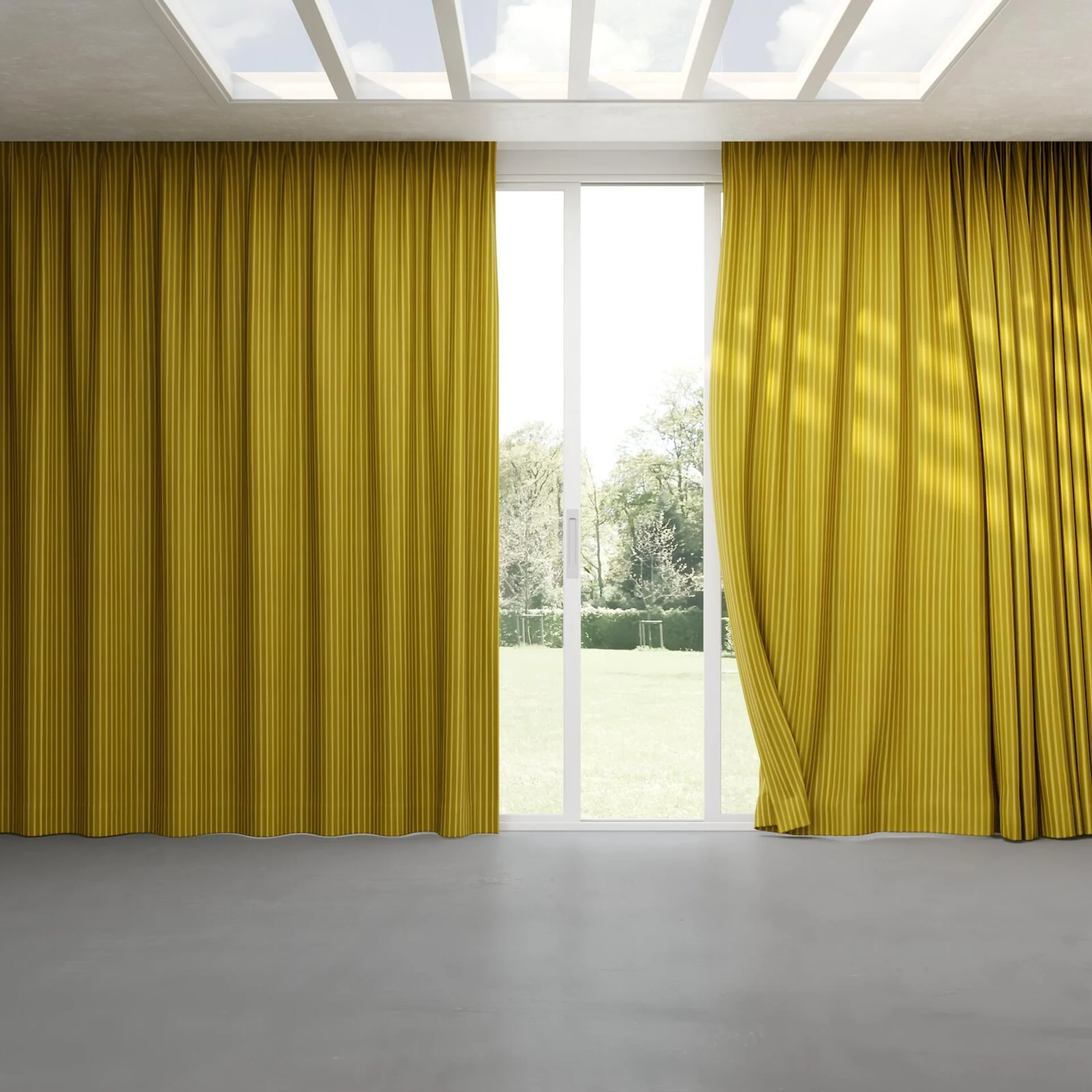 Full view of Cordial Lizard, pinch pleat