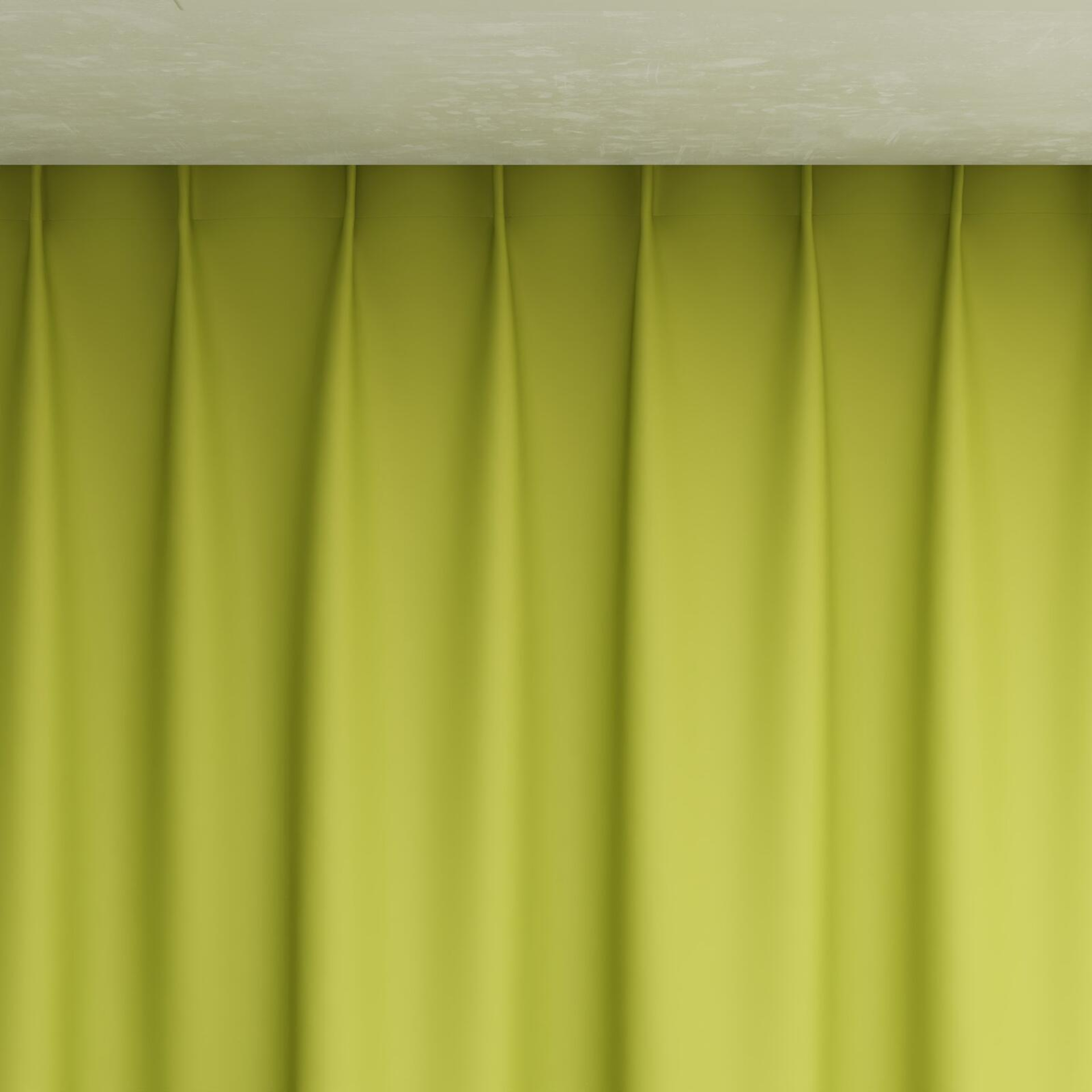 Top view of Ultra Dim Kiwi, pinch pleat