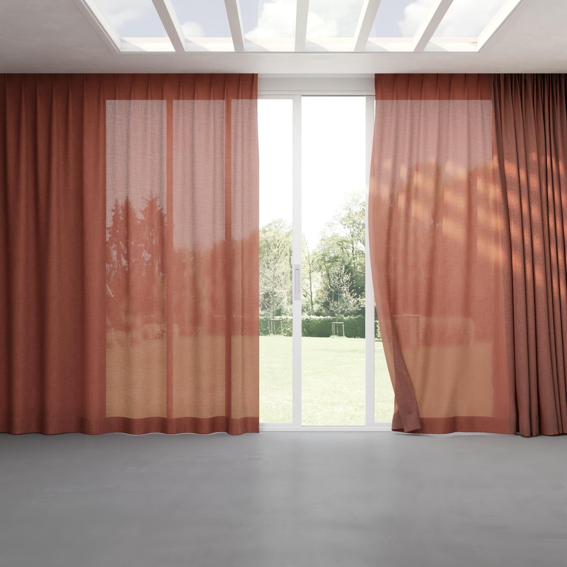 Full view of Motion Brick, pinch pleat