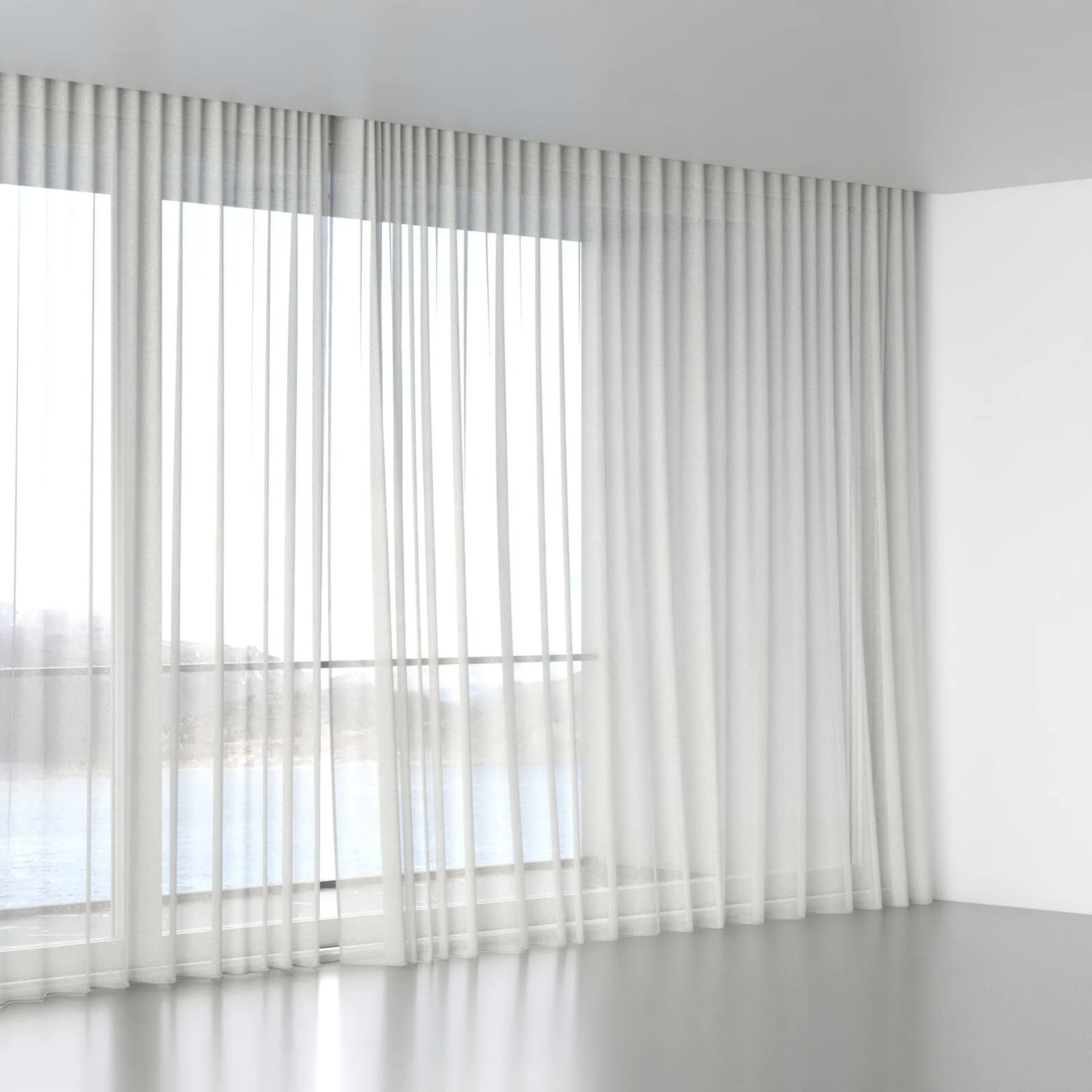 Full view of Savona Pure, wave pleat
