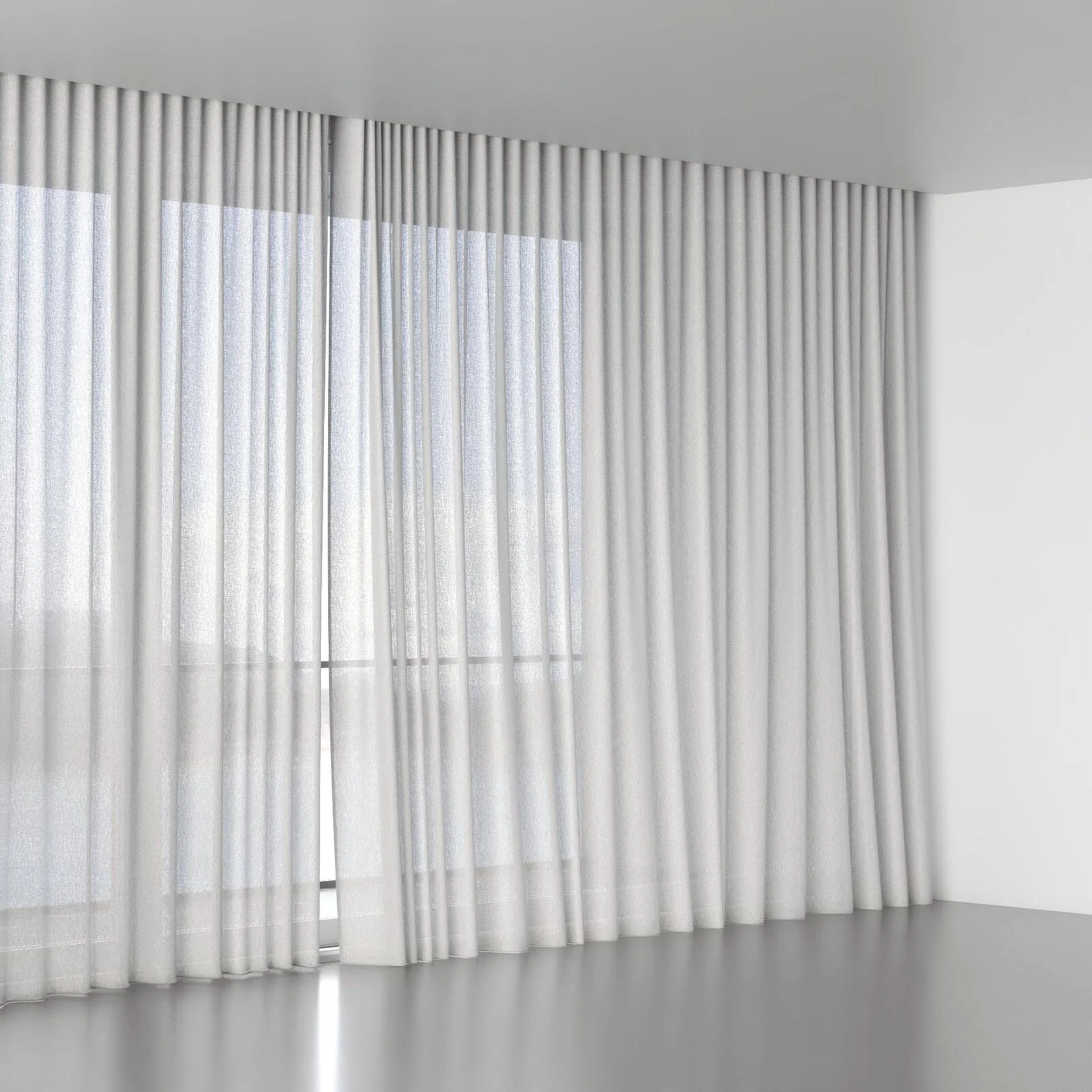 Full view of Mindful Mineral, wave pleat
